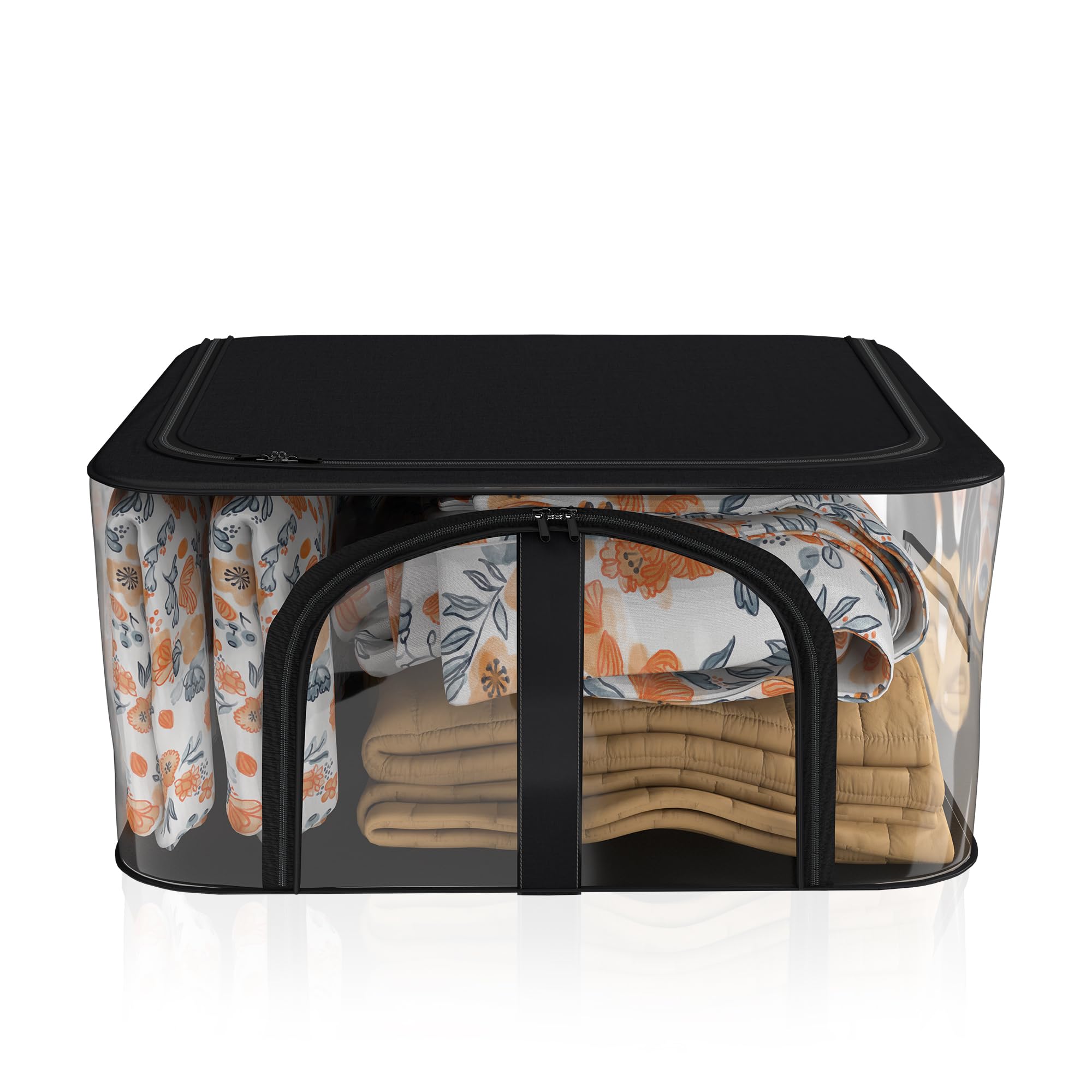 Kuber Industries 33L Pvc Transparent Cloth Organizer For Wardrobe | Storage Bag For Clothes Large | Dress Organiser Boxes For Sa
