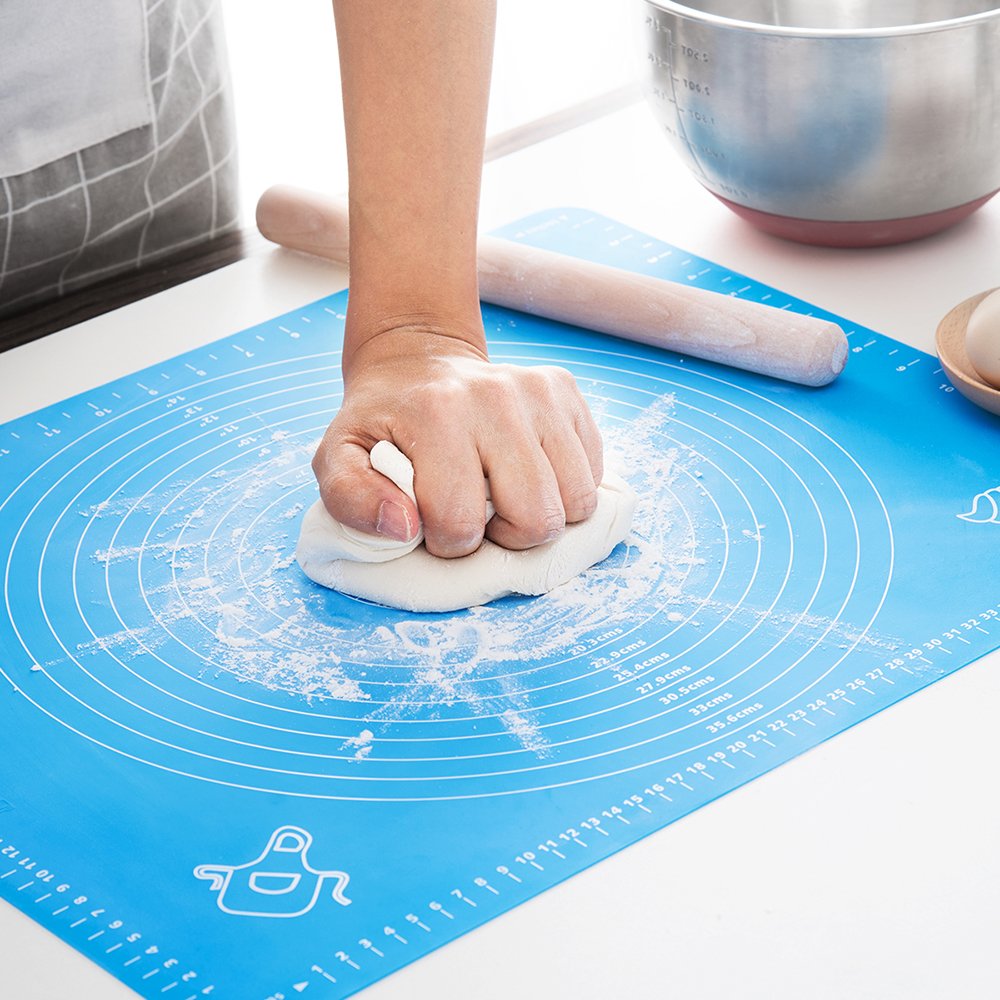Limnuo Silicone Baking Mat, Extra Thick Large Non Stick Pastry Mat Sheet For Dough Pie Crust Rolling Mats, Non-Stick And Anti-Sl