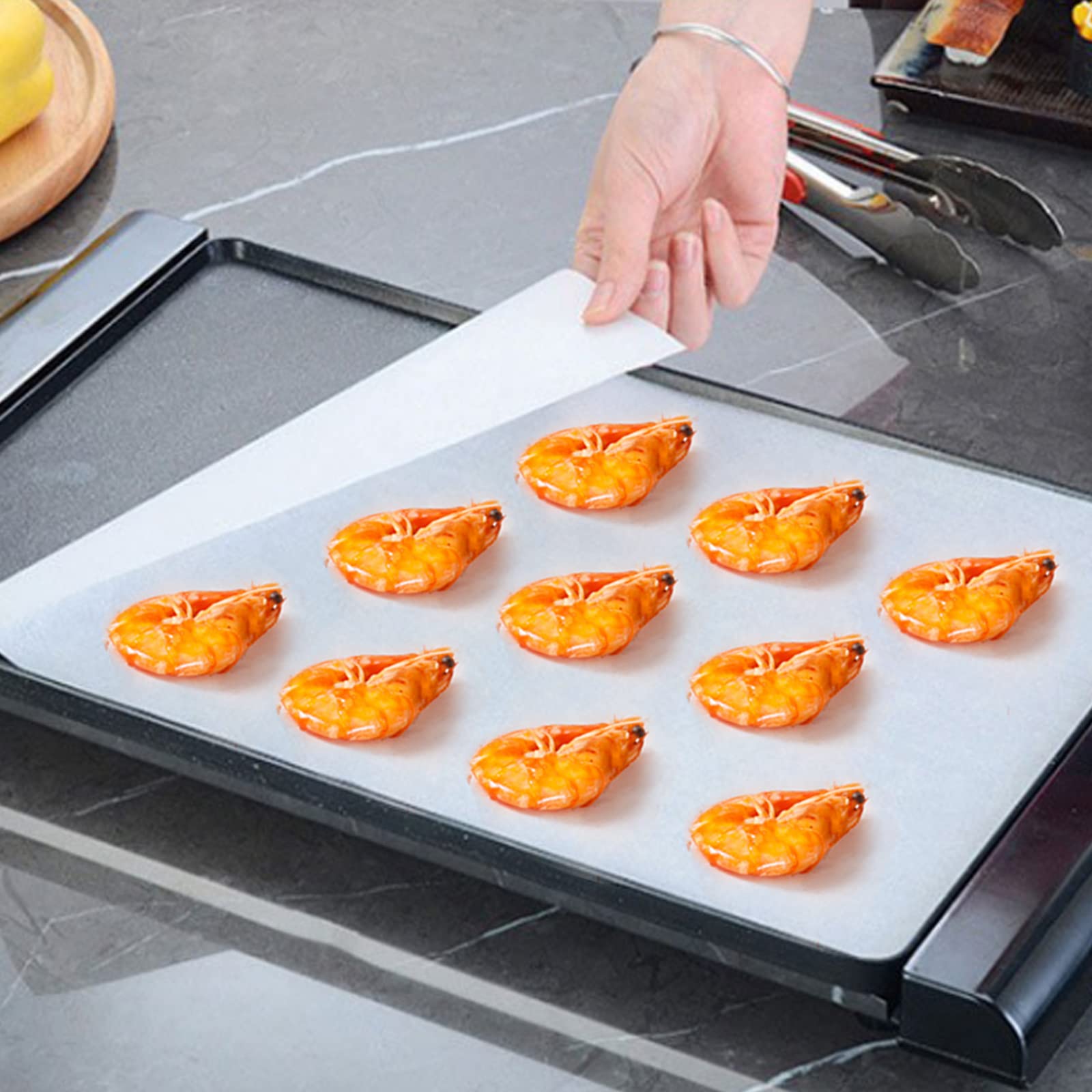 Qyh Parchment Paper Baking Sheets 300 Pieces 8X12 Inch Non-Stick Non-Curl Pre-Cut White Parchment For Baking Grilling Cooking
