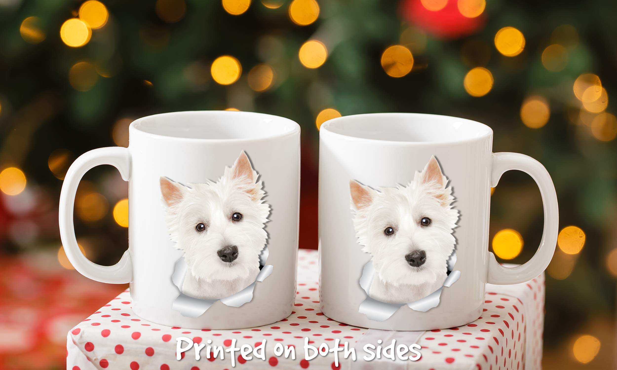 Winston & Bear Cute Westie Mug - West Highland White Terrier Ceramic Coffee Mug - Perfect Westie Gifts - Funny Cute Westie Dog C