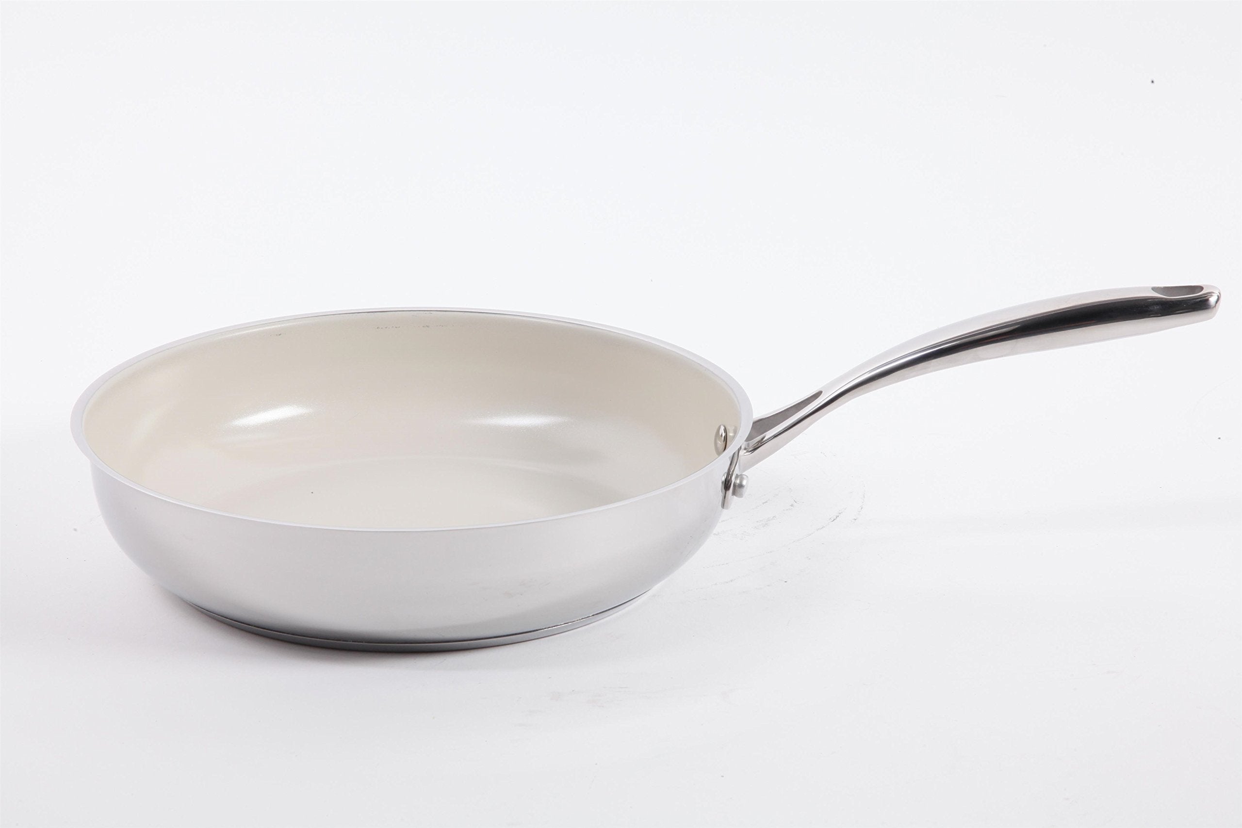 Gibson Cuisine Gleaming 7 Piece Cookware Set with Ceramic Nonstick Interior, Stainless Steel