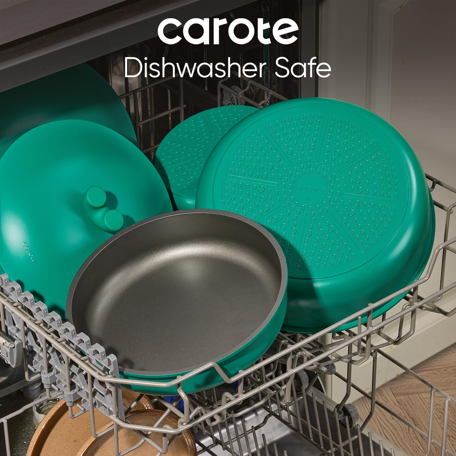 CAROTE 27pcs Pots and Pans Set Non Stick, Gift Set Nonstick Cookware Die-cast Aluminum Detachable Handle, Dishwasher/Oven Safe,