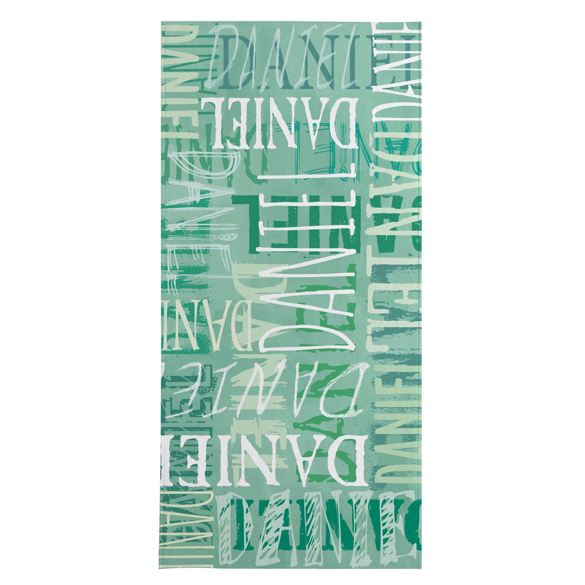 Let'S Make Memories Personalized Beach Towel - Custom Cotton/Poly Blend Pool Towel - Green - Personalize With Your Name - Standa
