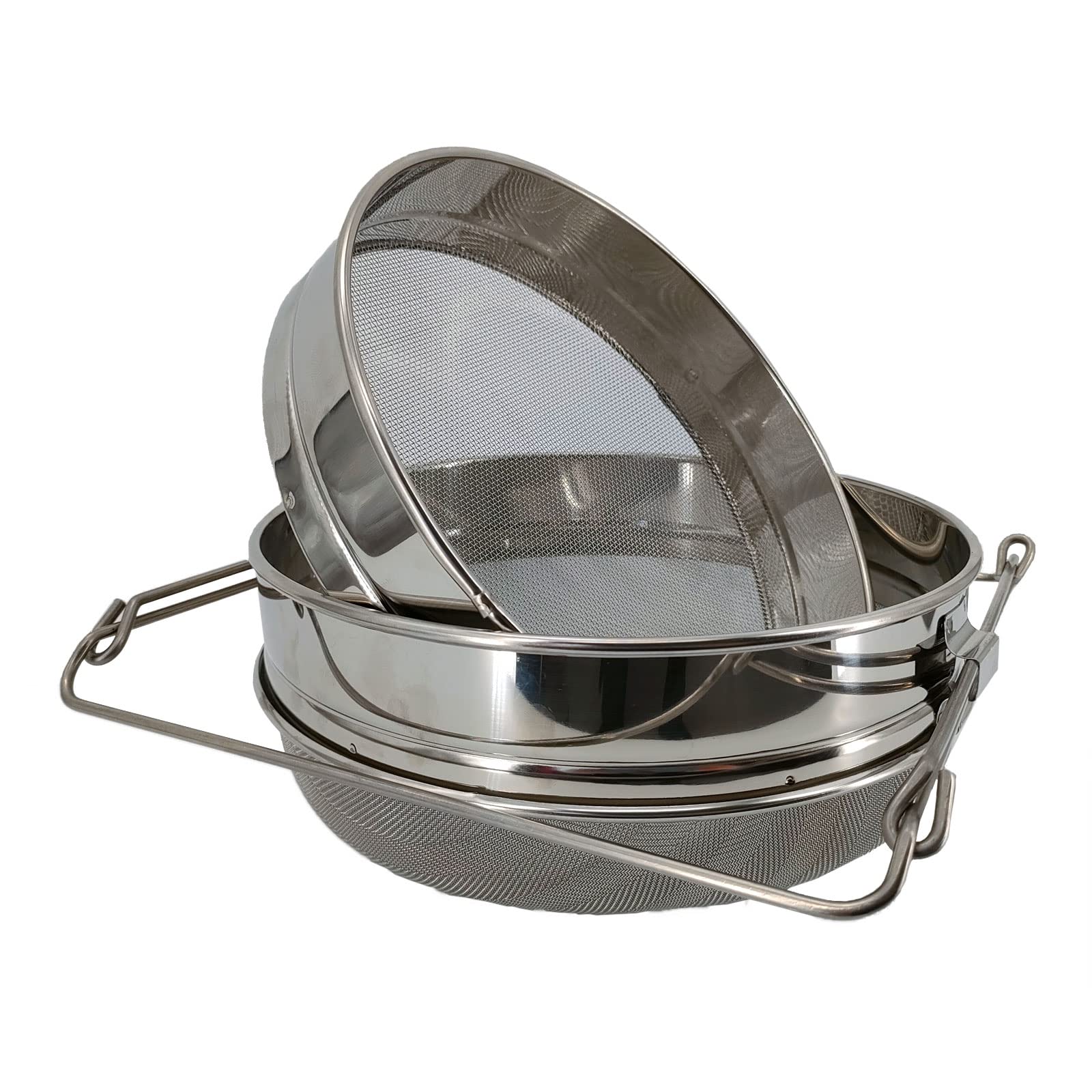 Honey Strainer For 5 Gallon Bucket Stainless Steel Double Sieve Honey Filter Strainer For Clean Honey With Up To 16.5 Inches Ext