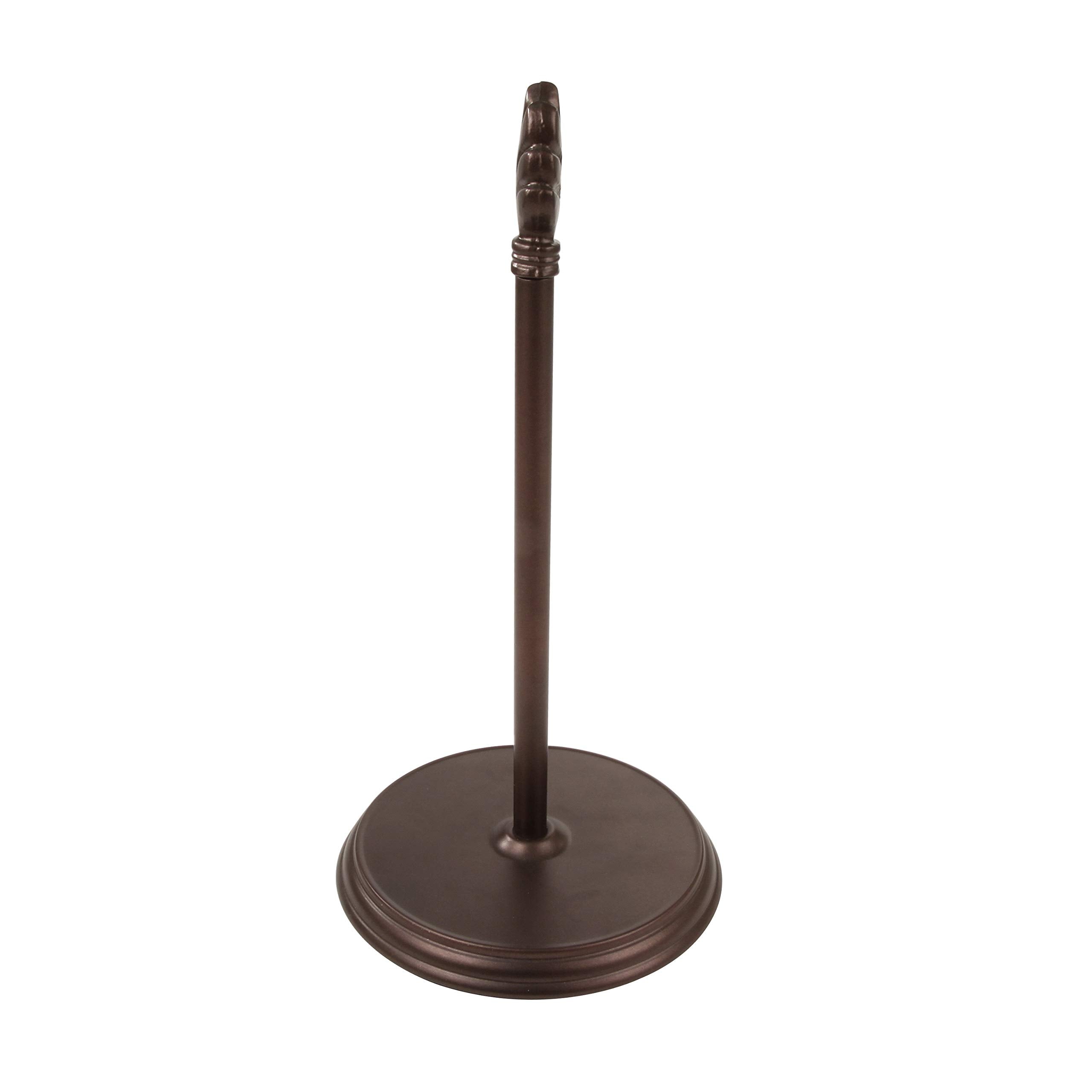 Spectrum Diversified Leaf Cast Iron Dispenser, Nature-Inspired Kitchen Countertop Paper Towel Holder, Holds Both Standard & Jumb