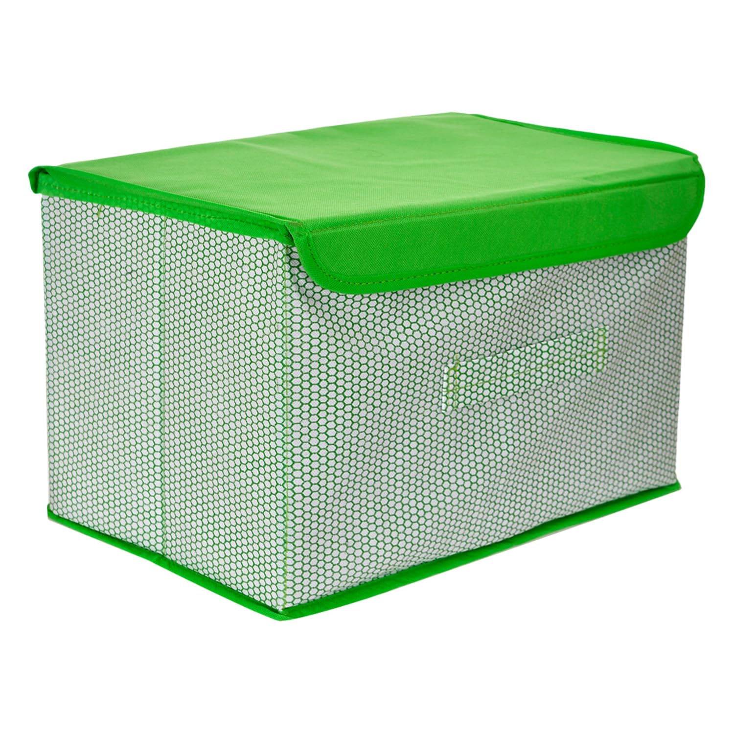 Heart Home Drawer Storage Box | Zig Zag Dhakkan Storage Box | NonWoven Clothes Organizer For Toys | Storage Box With Handle | M