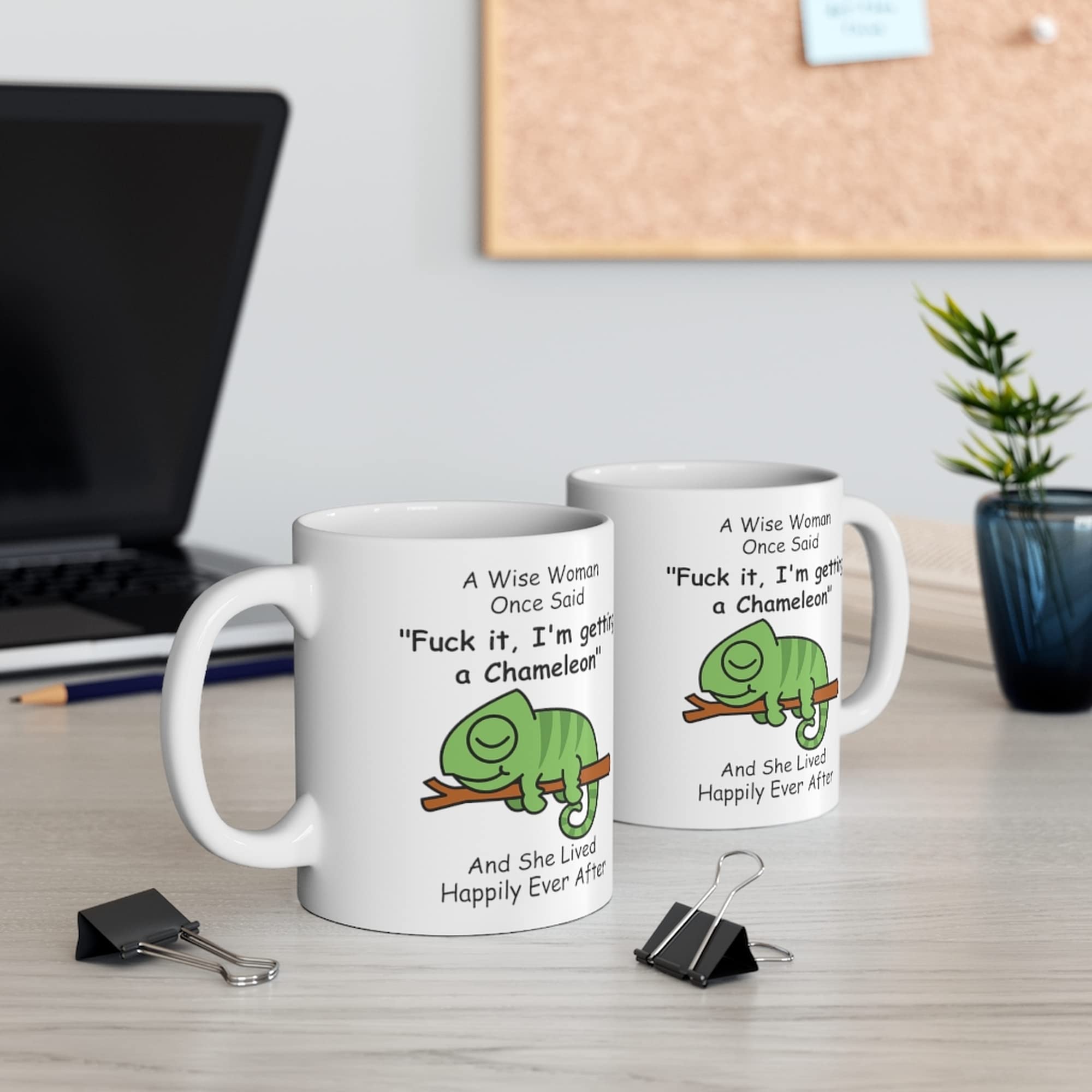Funny Chameleon Gifts For Women Animals Lovers Pets Mom Mother 'S Day 2024 A Wise Woman Once Said Coffee Mug With Fun Quotes Cer