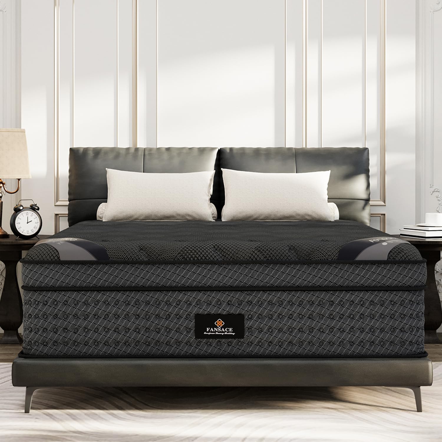 Fansace Hybrid 16 Queen Mattress, Medium Firm Mattress 16 Inch Queen