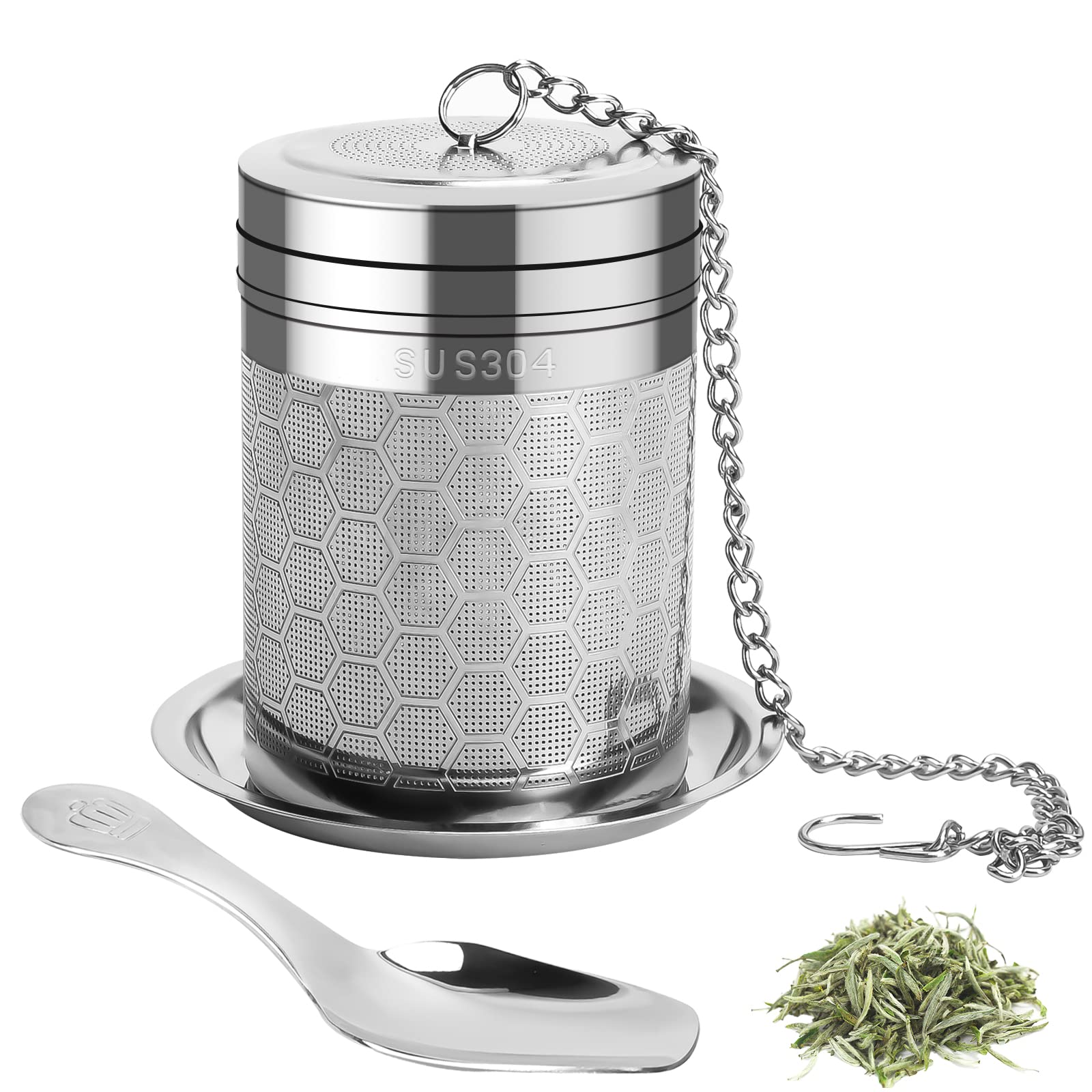 Numola Large Tea Infusers For Loose Tea, Extra Fine Mesh Large Tea Strainer For Spice Cooking, 304 Stainless Steel Tea With Exte