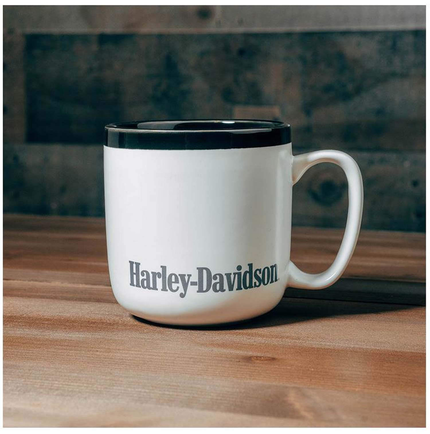 Harley-Davidson Ceramic Coffee Mug 16 Oz. Limited Edition White & Black