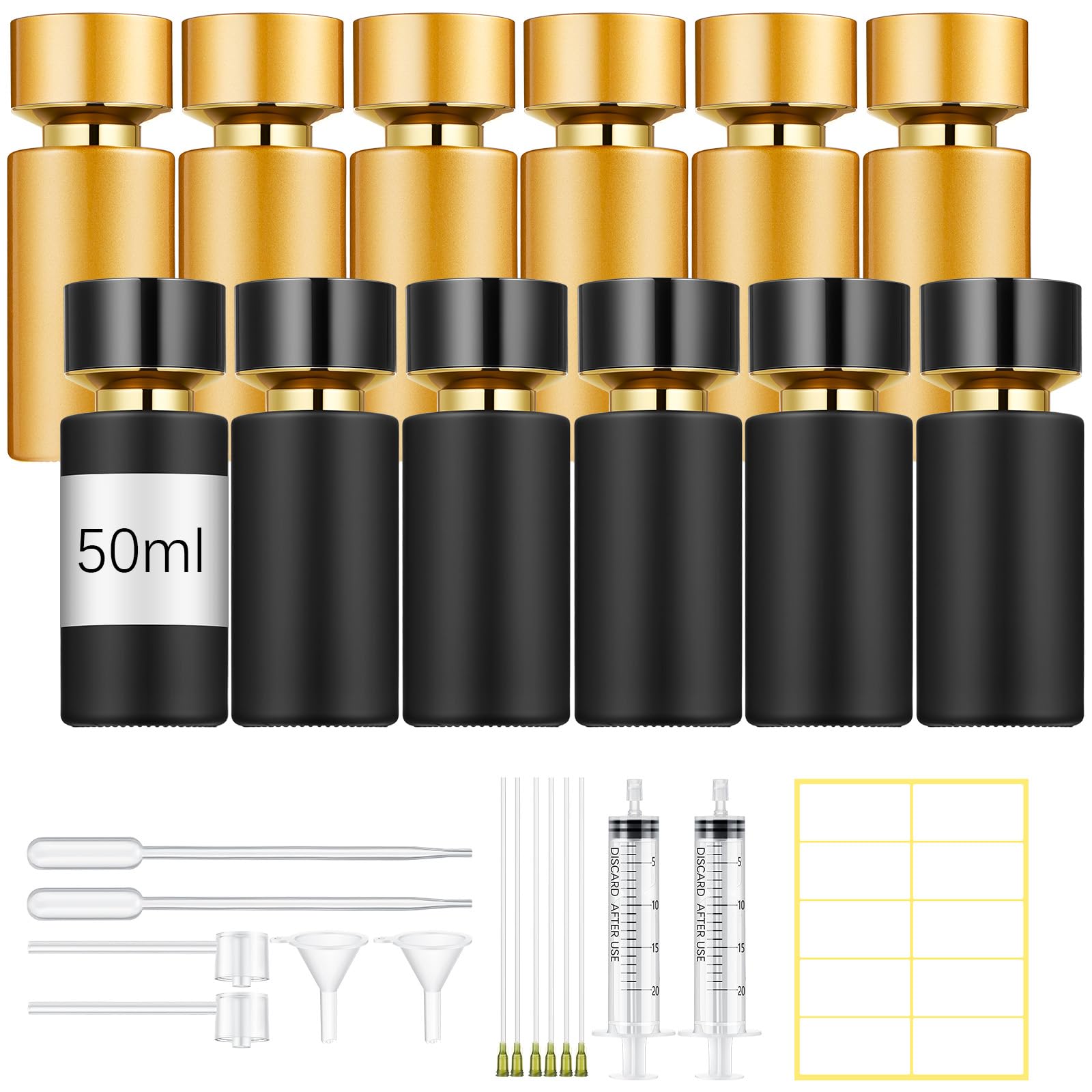 Teenyyou 50 ml Empty Refillable Atomizer Spray Bottles with Transfer Tools