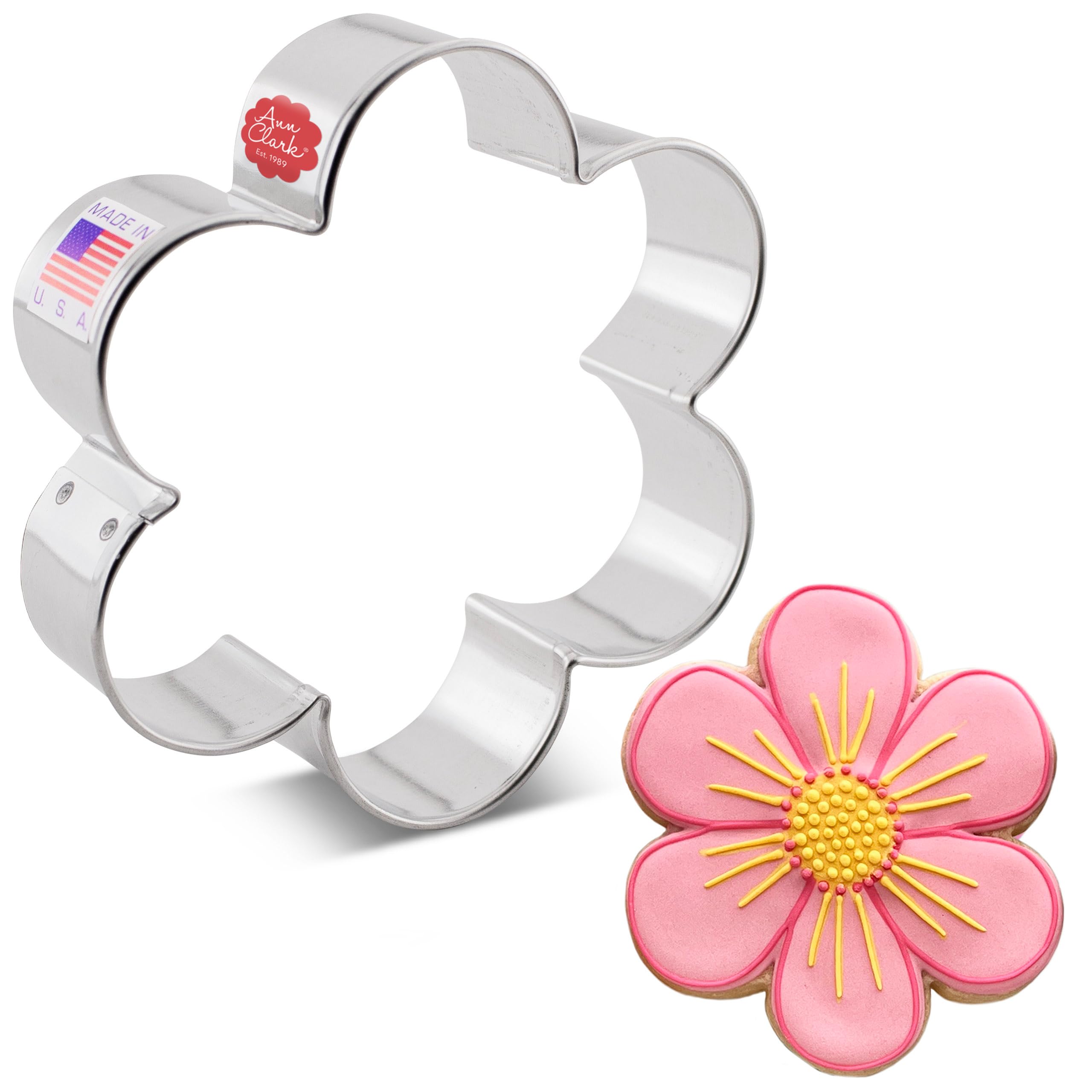 Scalloped Edge Flower Cookie Cutter 3.75'' Made In Usa By Ann Clark