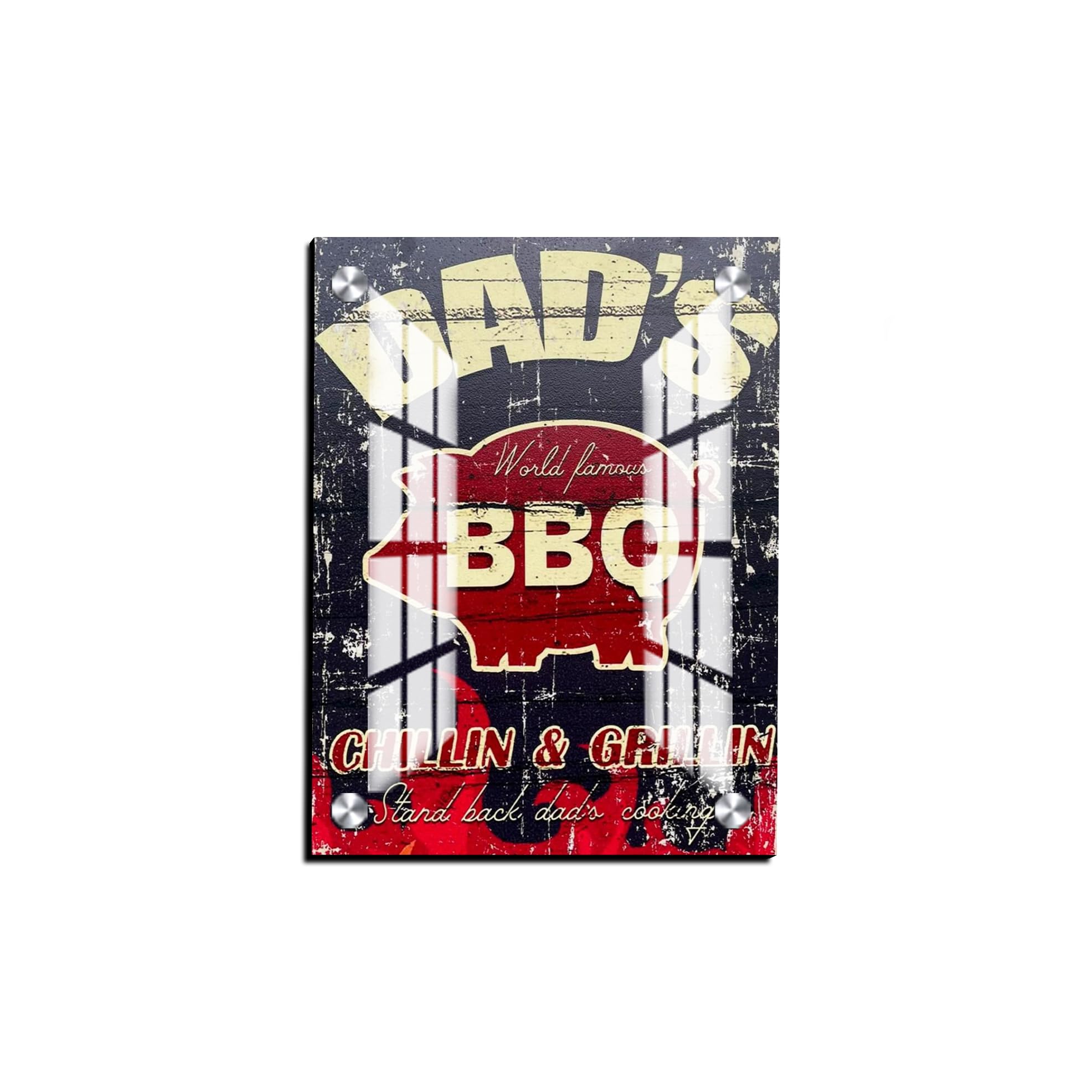 Chalk My Theme DADS BBQ Rustic Sign Board Wall Art Home Decor, Living Room, Bedroom, Cafe, Room Painting For Wall Decoration -15