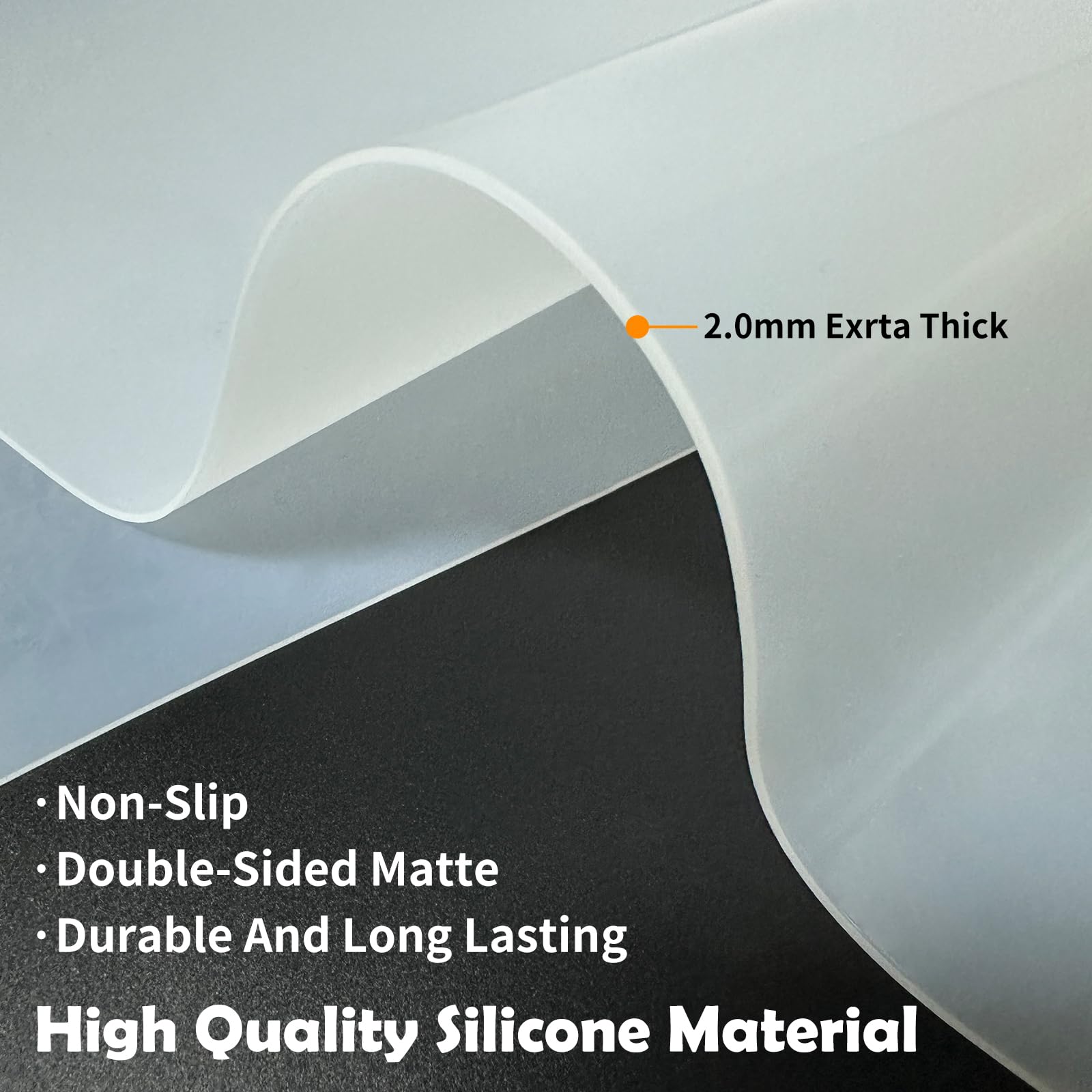 2 Pack Silicone Mats, 35.4''X23.6'' Silicone Mat For Kitchen Counter, 2Mm Thick Heat Resistant Mat, Waterproof Countertop Protec