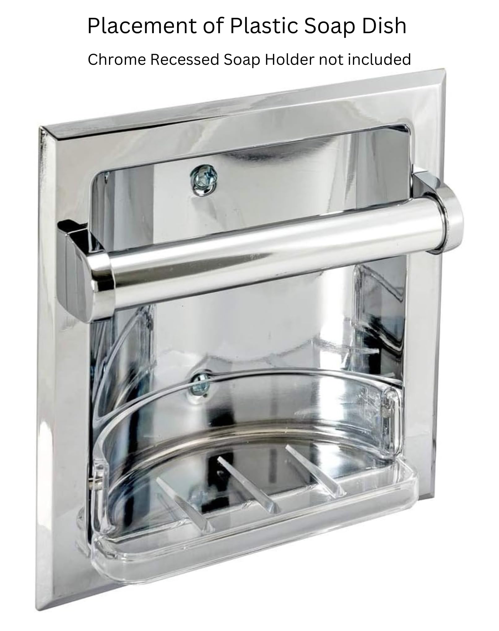 EZ-FLO Clear Plastic Soap Dish, Model 15204, Bathroom Replacement Accessory, Durable Design