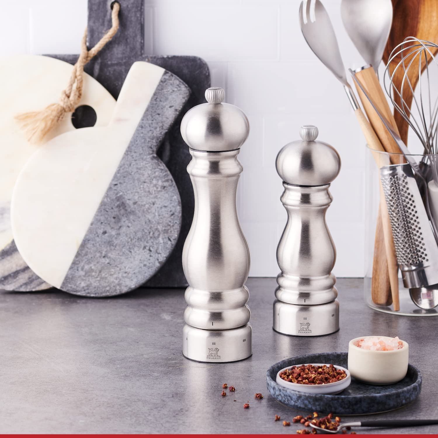 'Peugeot Paris Chef u'Select Stainless Steel 30cm - 12'''' Pepper Mill'' (32517)