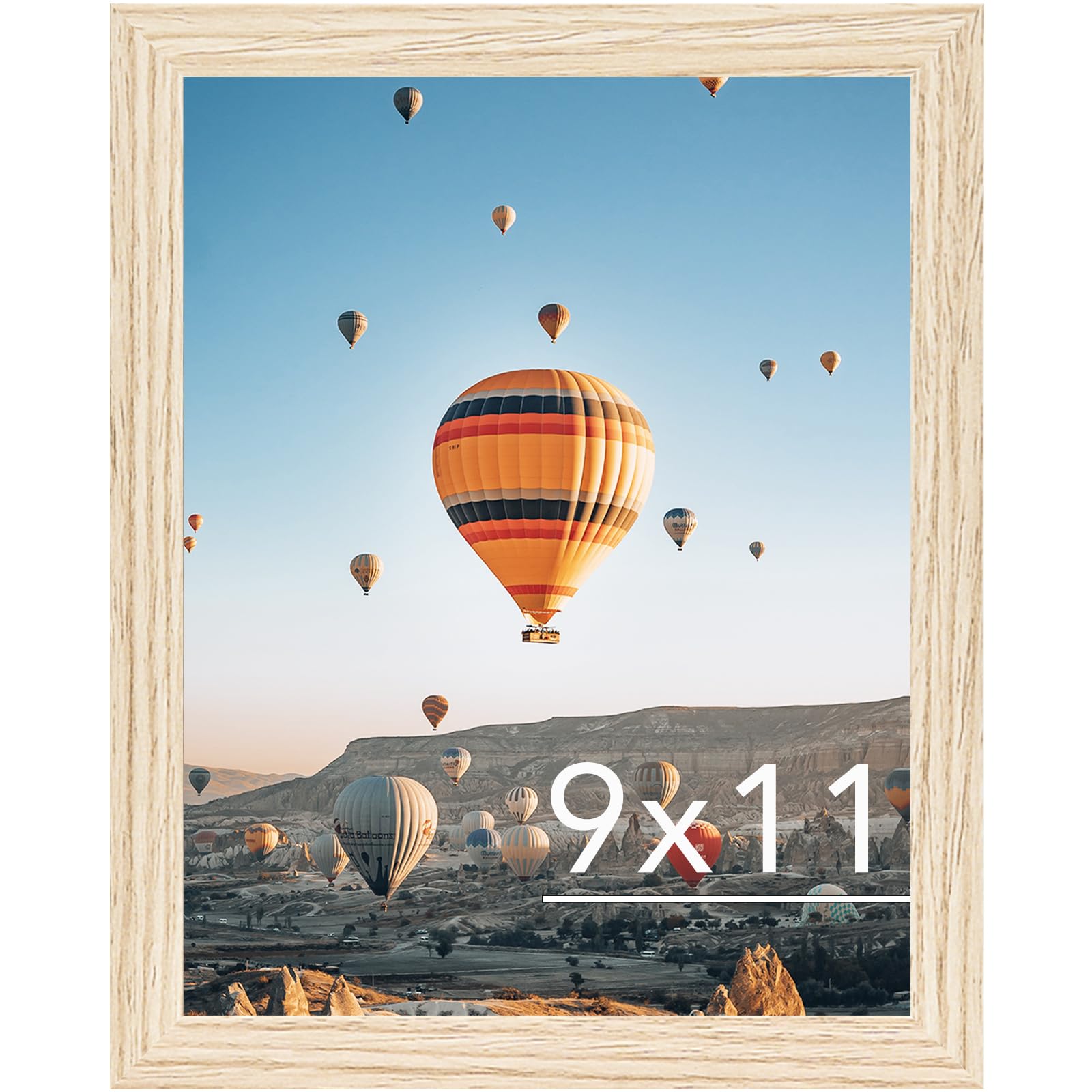 JCJMY 9x11 Picture Frame for Wall Hanging or Tabletop, Wall Mounting Horizontally or Vertically, 9 x 11 Wall Gallery Poster Phot