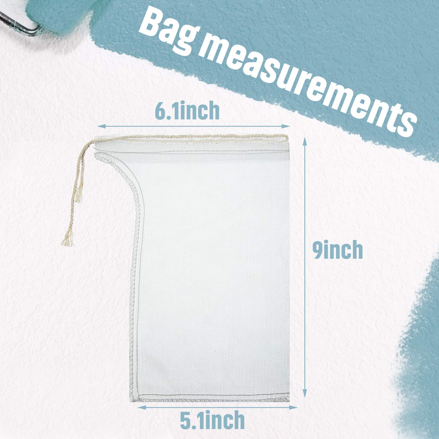 Compost Tea Bag, Pump Strainer Bag With Drawstring, Mesh Filter Bag, 600 M For Prevents Clogging During The Straining Process (1