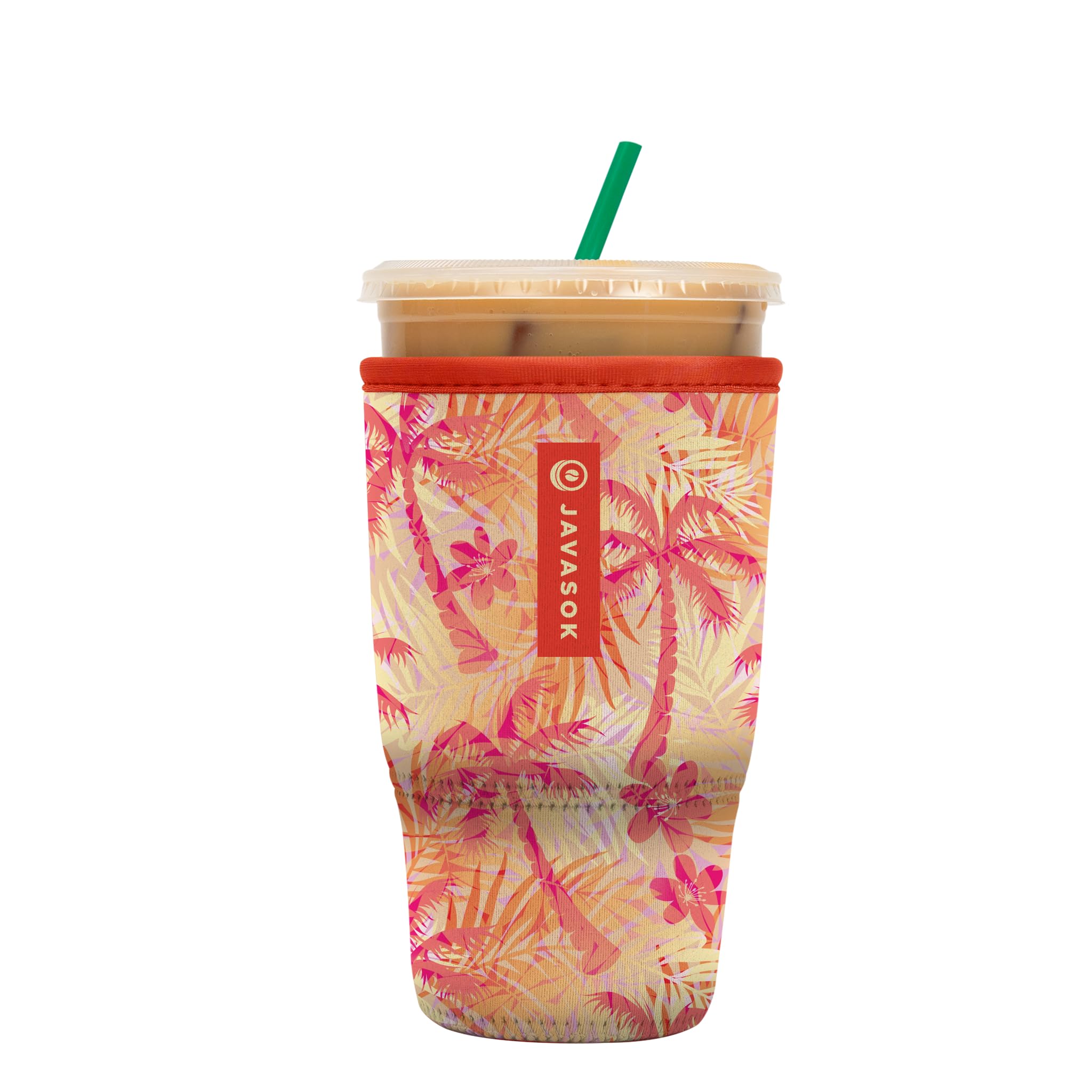 Sok It Java Sok Iced Coffee & Cold Soda Insulated Neoprene Cup Sleeve (Tropical Dream, Large: 30-32oz)