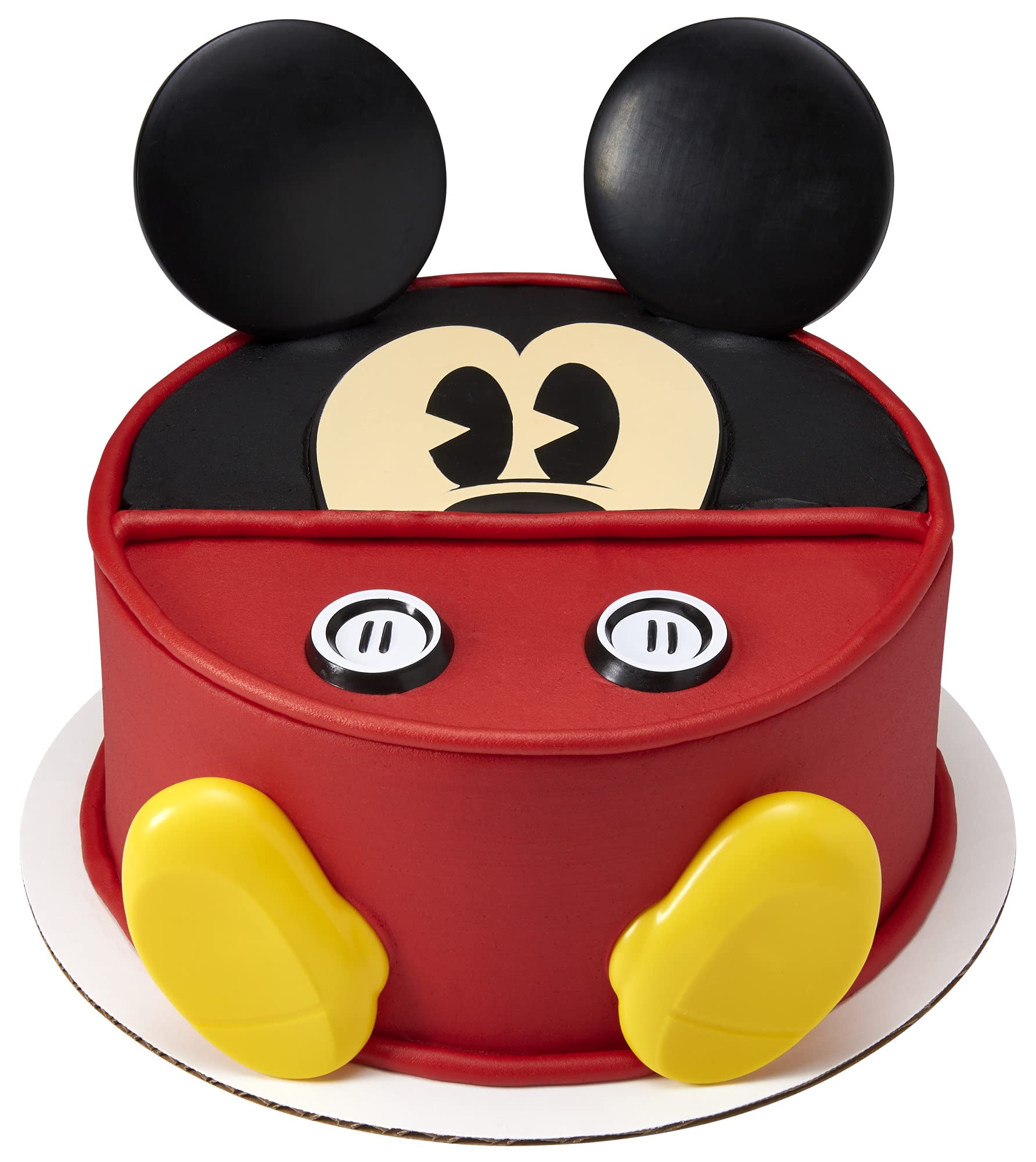 Decoset Disney Mickey Mouse Cake Topper, 7-Piece Topper Set With Ears, Eyes, Buttons And Shoes, Made Of Food-Safe Plastic, Multi