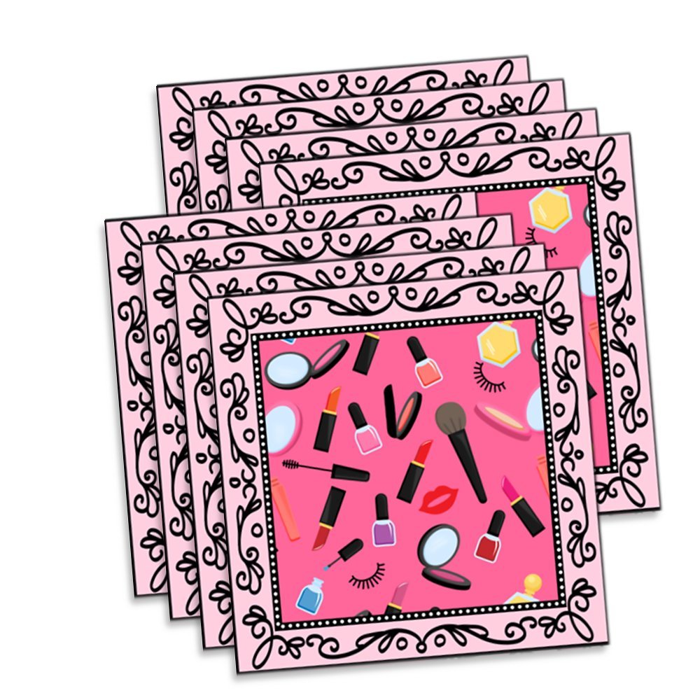 Makeup Glamour Birthday Party Supplies Set Plates Napkins Cups Tableware Kit For 16