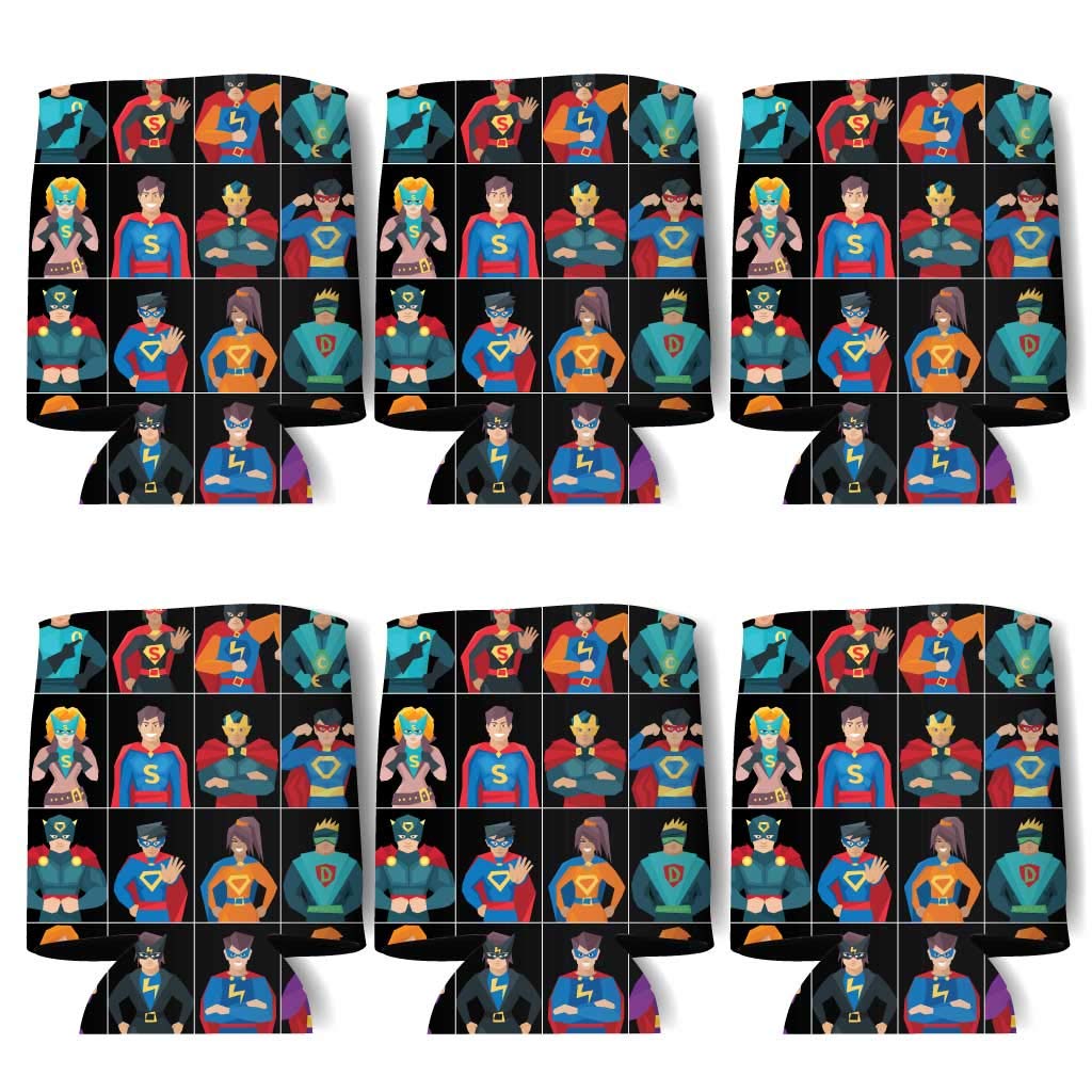 Victorystore Can And Beverage Coolers - Super Hero Can Coolers, Set Of 6