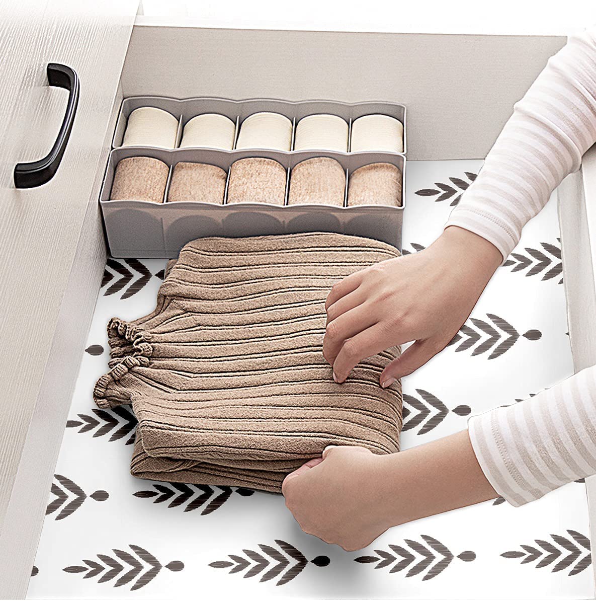 Blooming Wall Cps032 Black White Neutral Elegant Simple Little Trees Sapling Geometry Self-Adhesive Prepasted Wallpaper Wall Mur