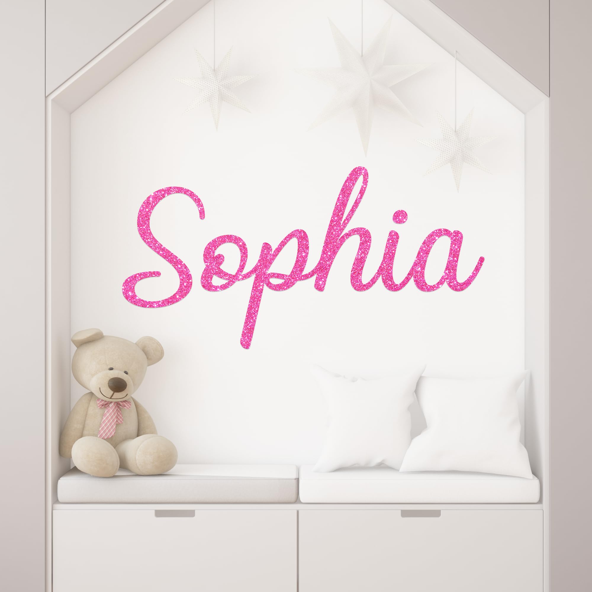 Egd Custom Name Cursive Wall Decal | Personalized Name With Elegant Font | Wall Stickers For Bedroom | Wall Decor For Girls & Bo