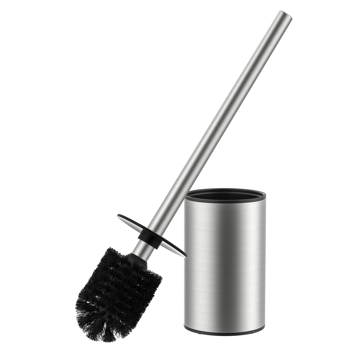 Forious Toilet Brush And Holder Set, 304 Stainless Steel Heavy Duty Base And Handle For Bathroom Deep Cleaning, Toilet Bowl Clea