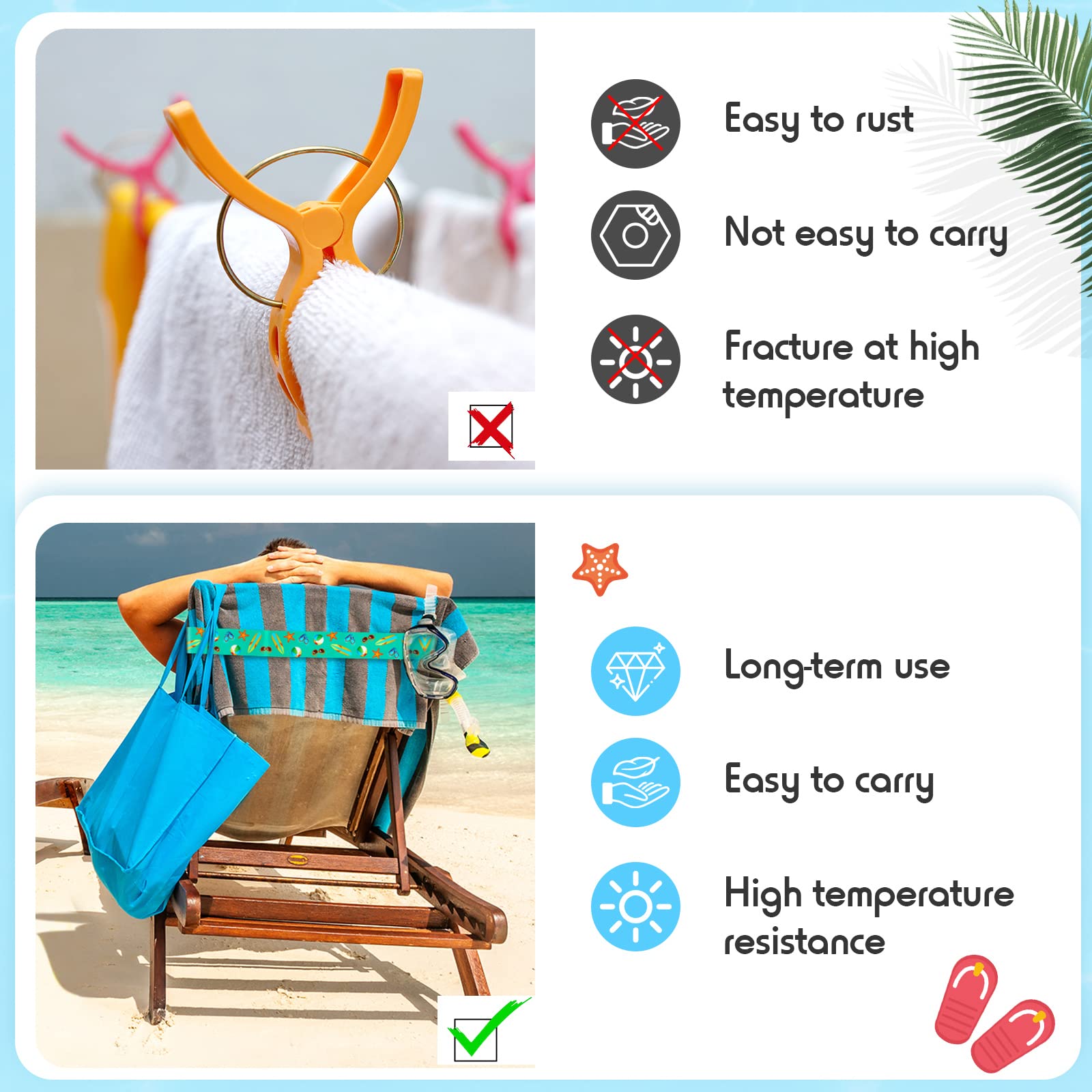 8 Pack Towel Bands For Beach Chairs Cruise Towel Clips For Lounge Beach Pool Chairs Towel Strap Holder Elastic Windproof Beach A