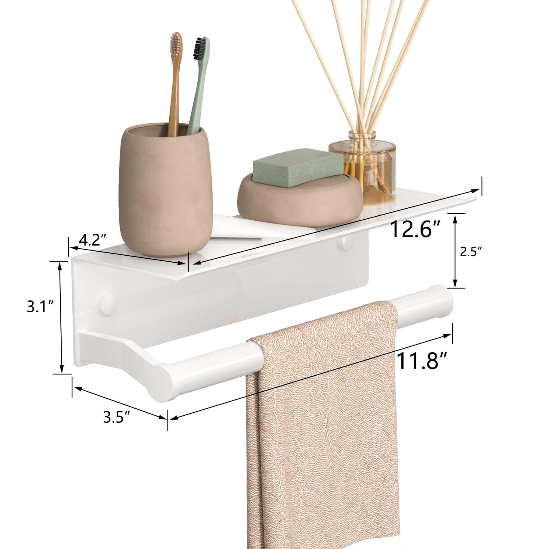 Dr.Dj Toilet Paper Holder With Shelf, Paper Towel Holder For Bathroom Organizer & Storage Wall Mount, Tissue Roll Holder, Rv Toi
