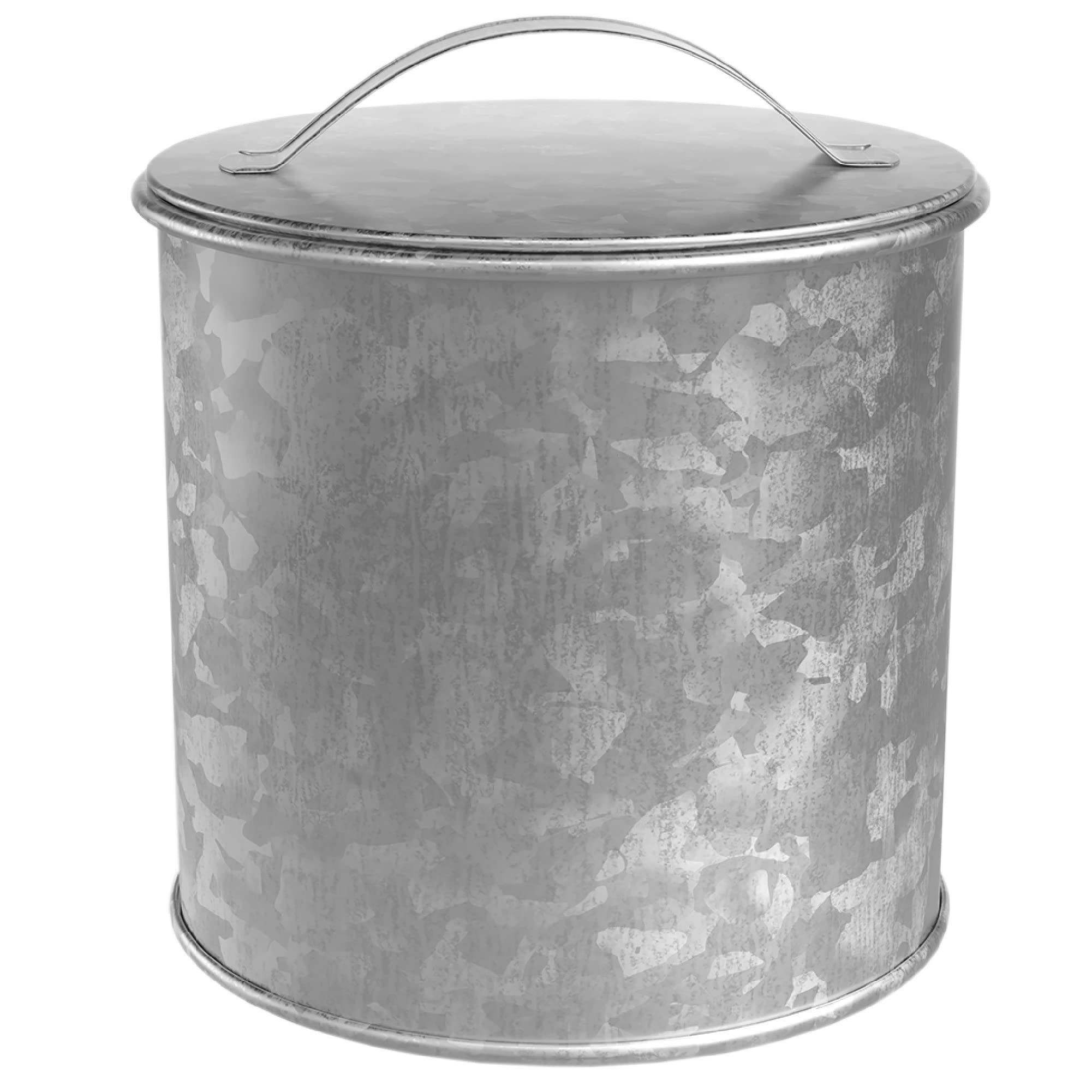 Amici Home Newport Galvanized Metal Canister | Dry Food Storage Container | Airtight Lid | 56 Ounce Capacity | Farmhouse D  Cor