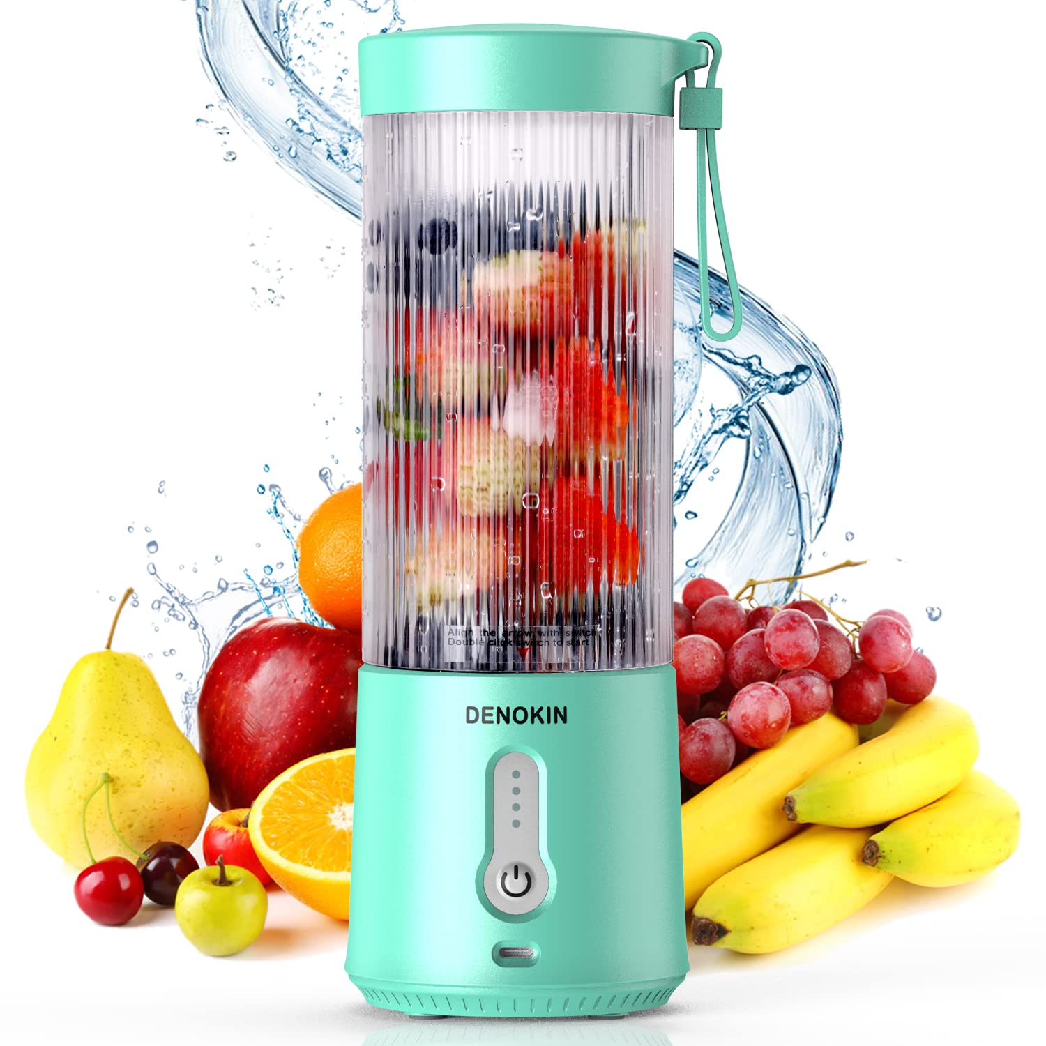 Portable Blender, Personal Size Blender For Smoothies And Shakes,Usb Rechargeable Mini Blender Fresh Juicer Cup With Stronger Mo