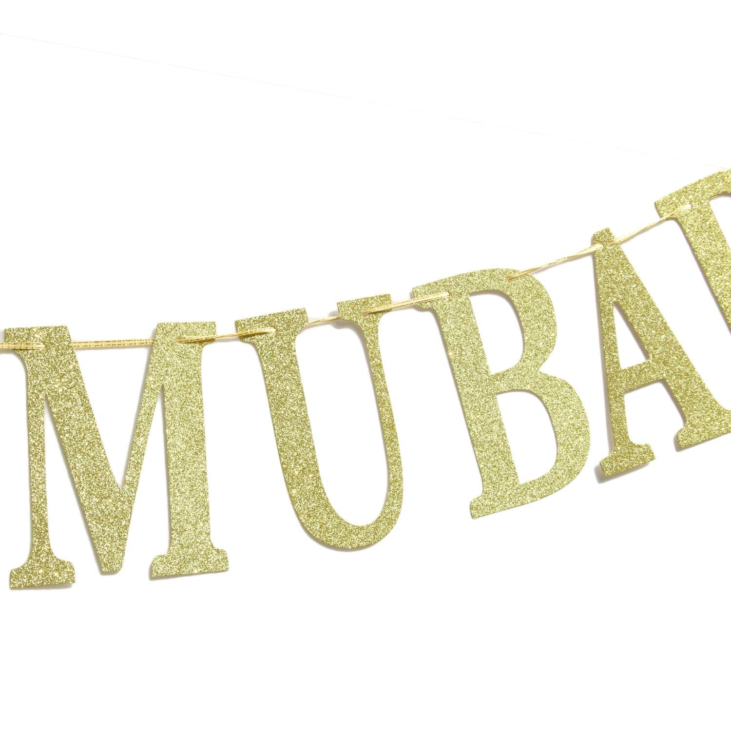 Gold Glitter Umrah Mubarak Banner - Eid Festival Muslim Islam Party Decorations - Hajj Mubarak Umrah Mubarak Islamic Party Decor