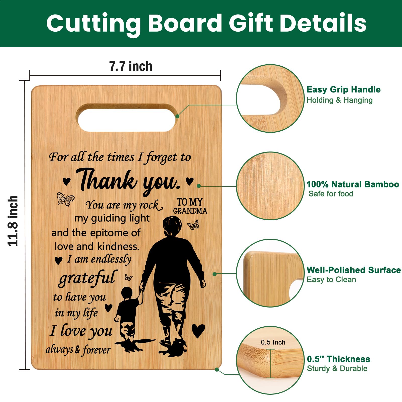 Grandma Gifts from Grandson, Birthday Gifts for Grandma from Grandson, Mothers Day Gifts for Grandma, Thank You Gifts Christmas