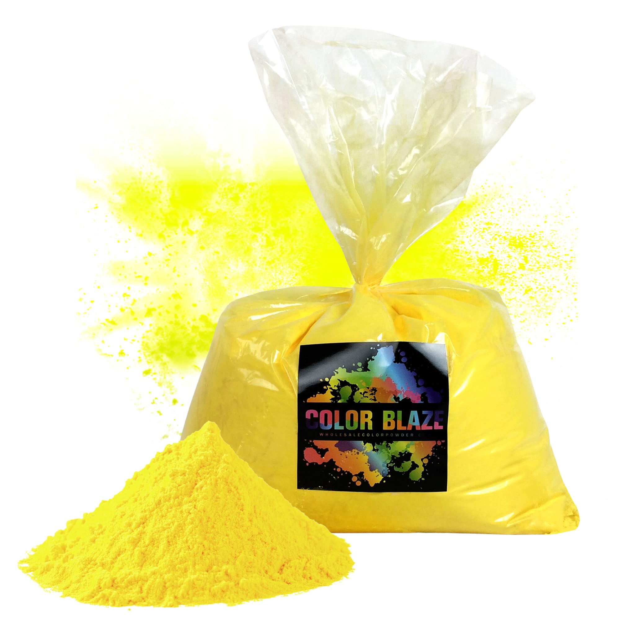 Color Blaze Powder Color Blaze Holi Colored Powder - 5 Lbs Of Yellow Powdered Color - For ...