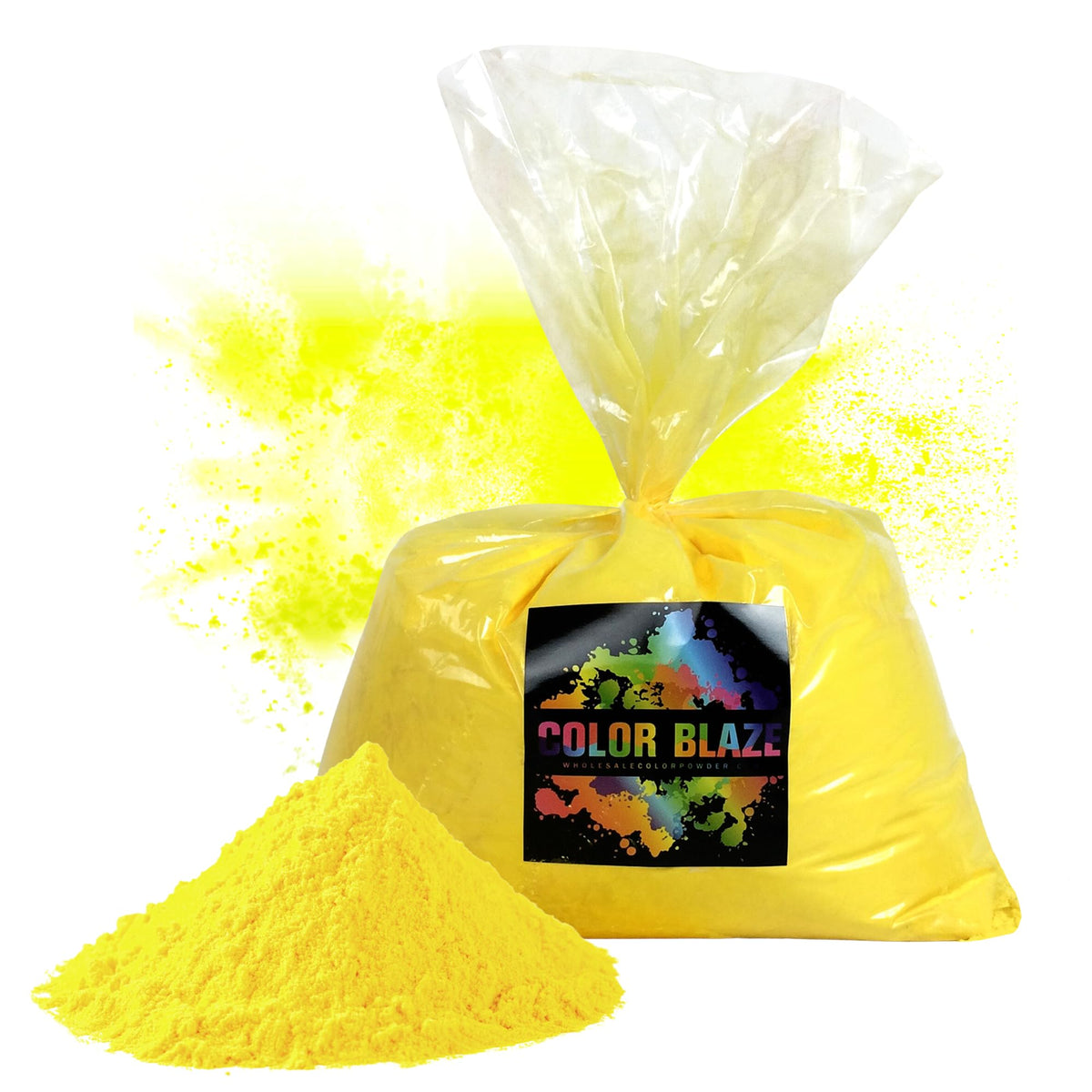 Color Blaze Holi Colored Powder - 5 Lbs Of Yellow Powdered Color - For ...