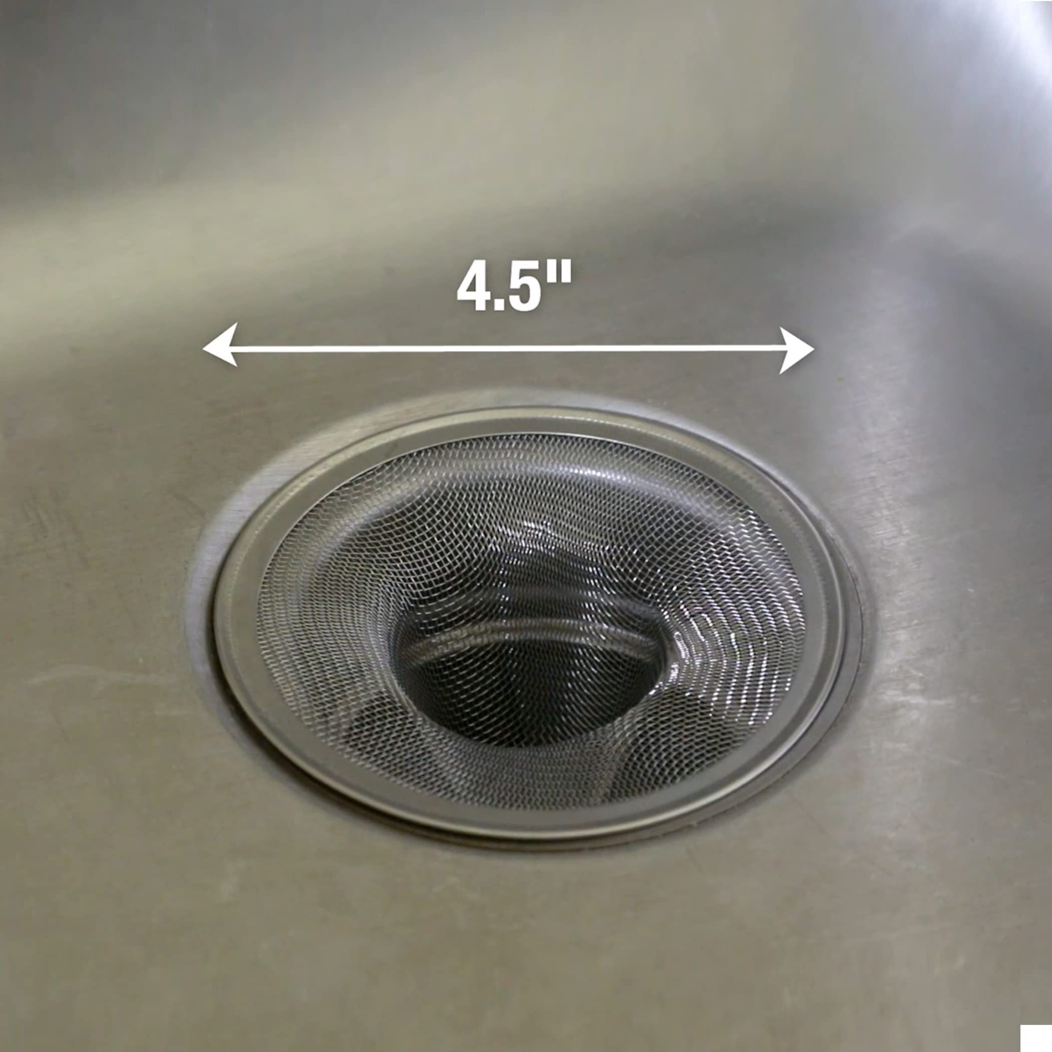Danco Mesh Kitchen Sink Strainer 2-Pack, 4-1/2-Inch-2 Pack, Stainless Steel, 2 Count
