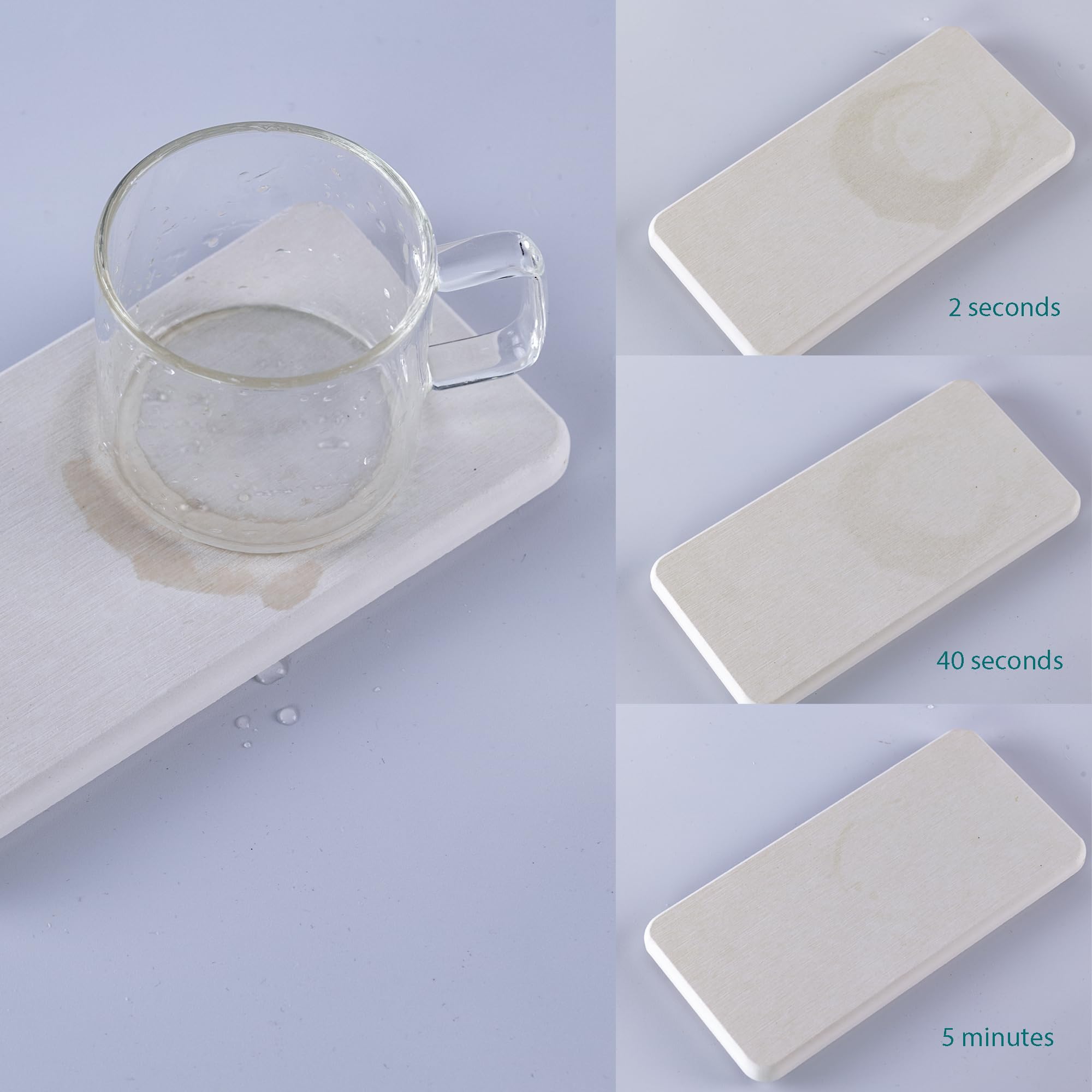 Niuyichee 2 Pcs Bathroom Sink Vanity Trays(6.3'' * 3.15''), Diatomaceous Earth Coasters, Kitchen Soap Tray, Water Absorbing Ston