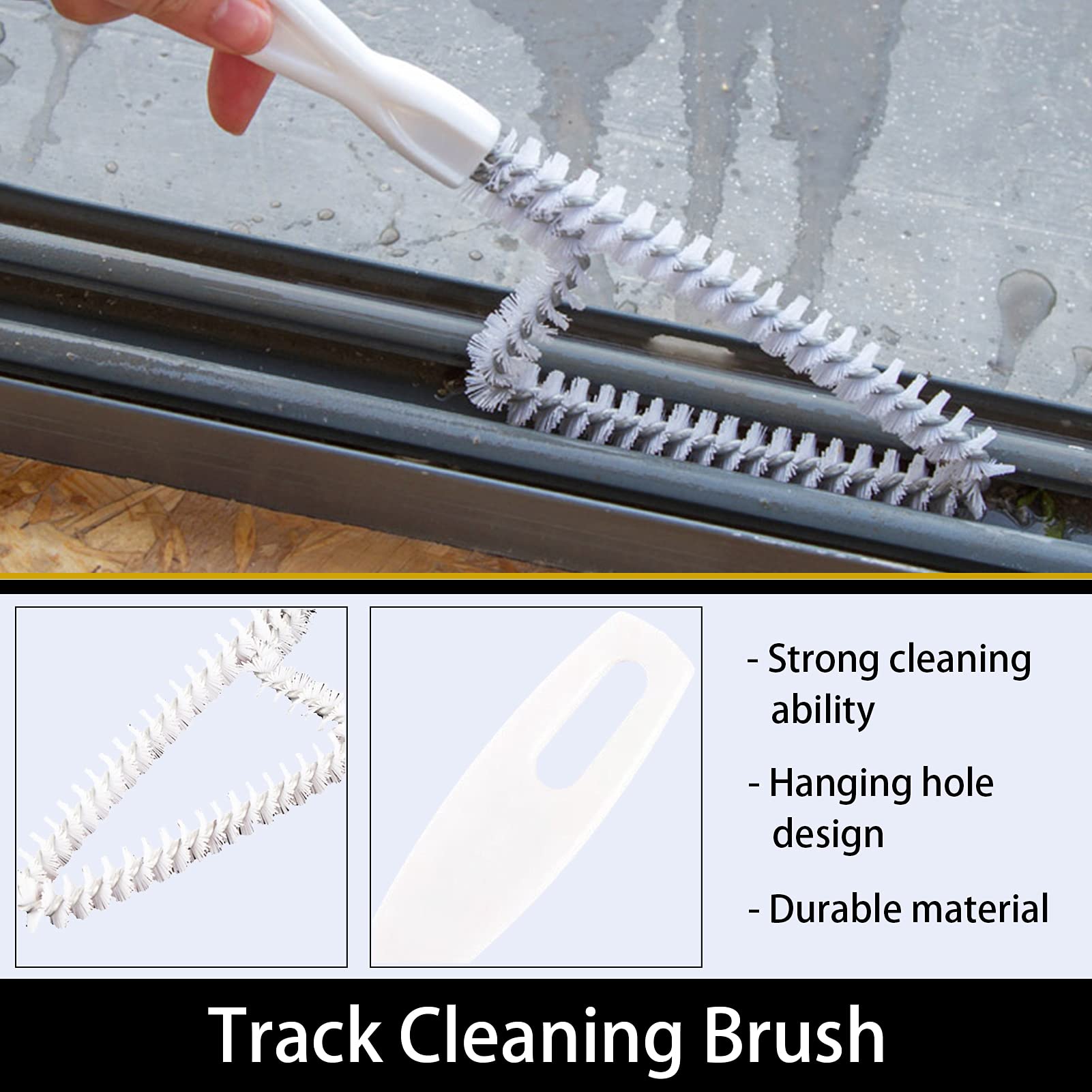 Window Groove Cleaning Brush, 13 Pcs Hand-Held Magic Window Track Cleaning Tools, Window Or Sliding Door Track Cleaner For Slidi