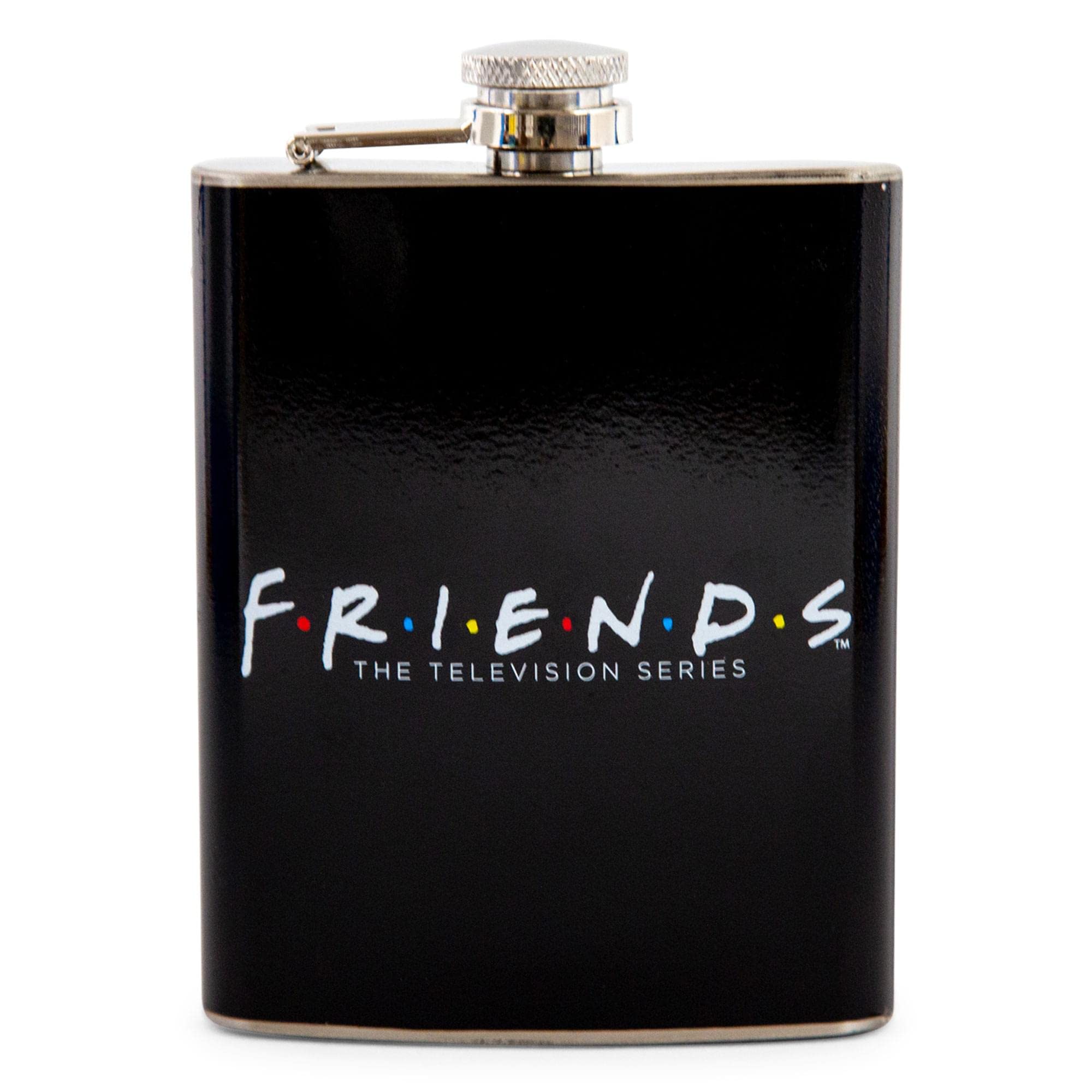 Friends Logo Stainless Steel Flask  Holds 7 Ounces