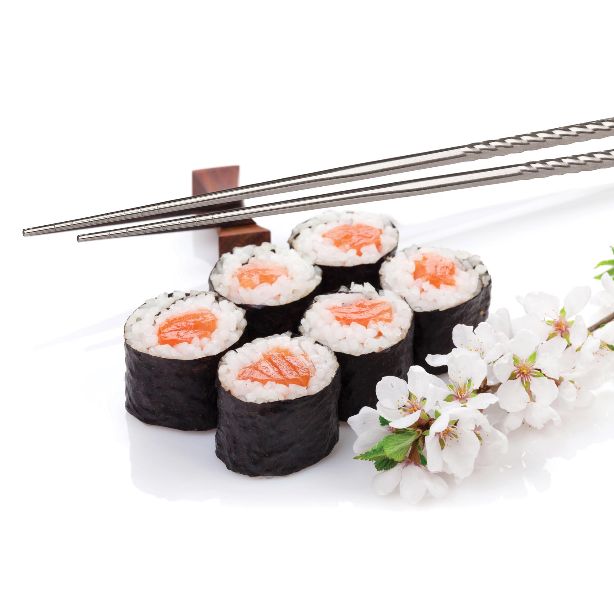 Helen?s Asian Kitchen Chopsticks  9-Inches  5-Pair  Stainless Steel