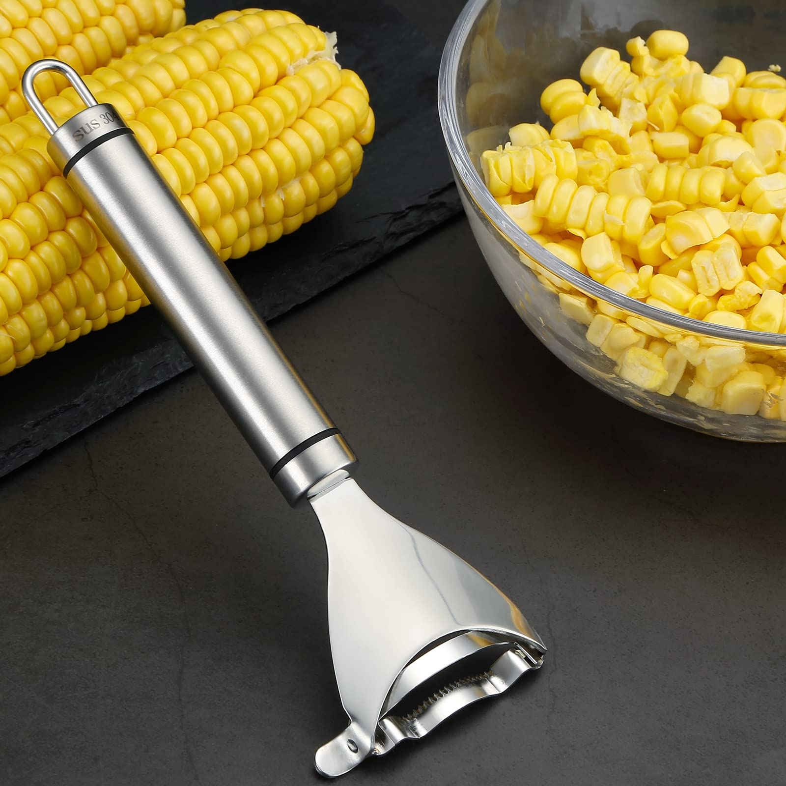 Corn Peeler Stainless Stee Corn Cob Stripper Tool Corn Thresher from the Cob  Removes Corn Kernels From Corn Cobs In Seconds  Kitchen Gadget