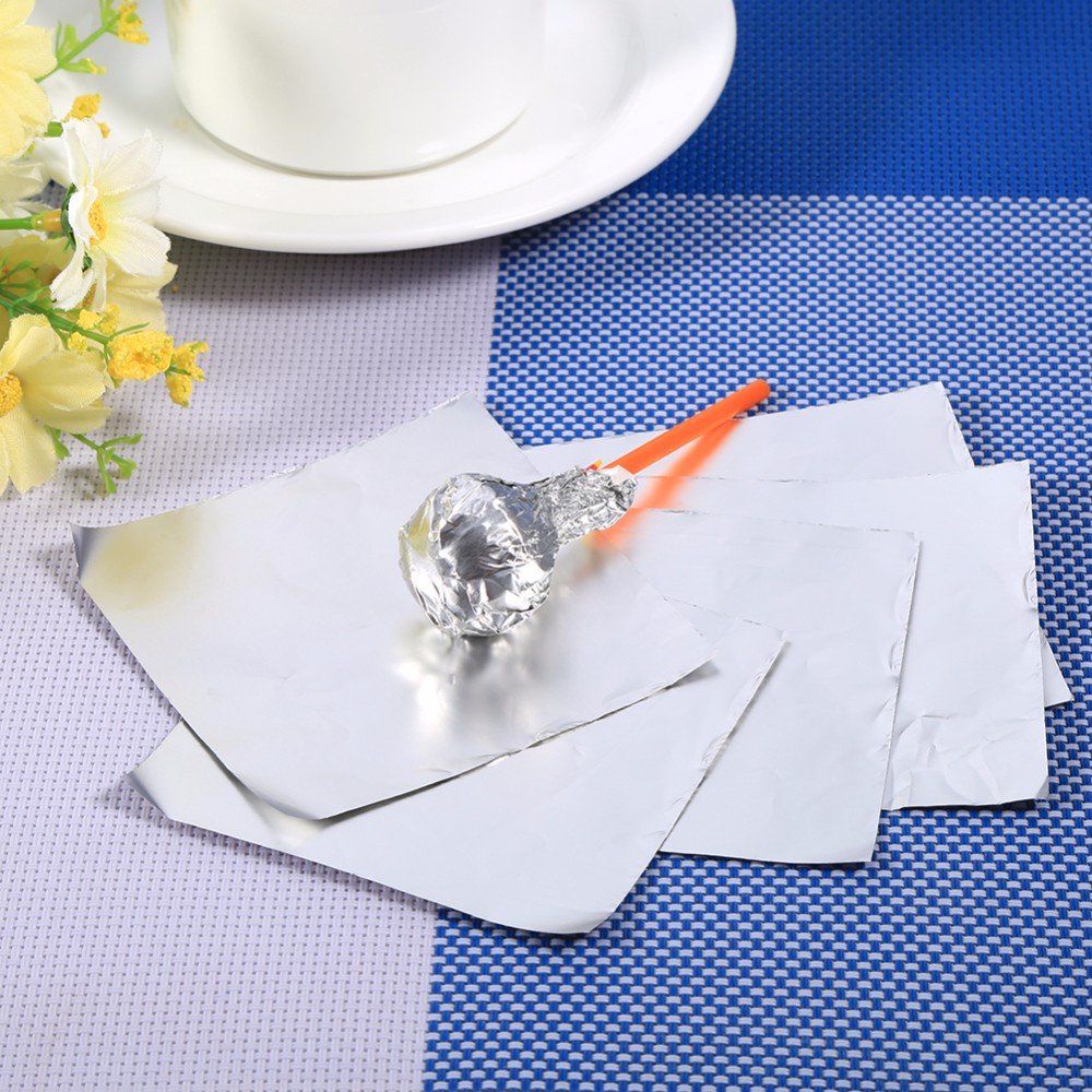 Wowagoga 6x6 Inches Aluminum Foils Paper Chocolate Candy Wrapping/Packing Sheets  Silver Pack of 200