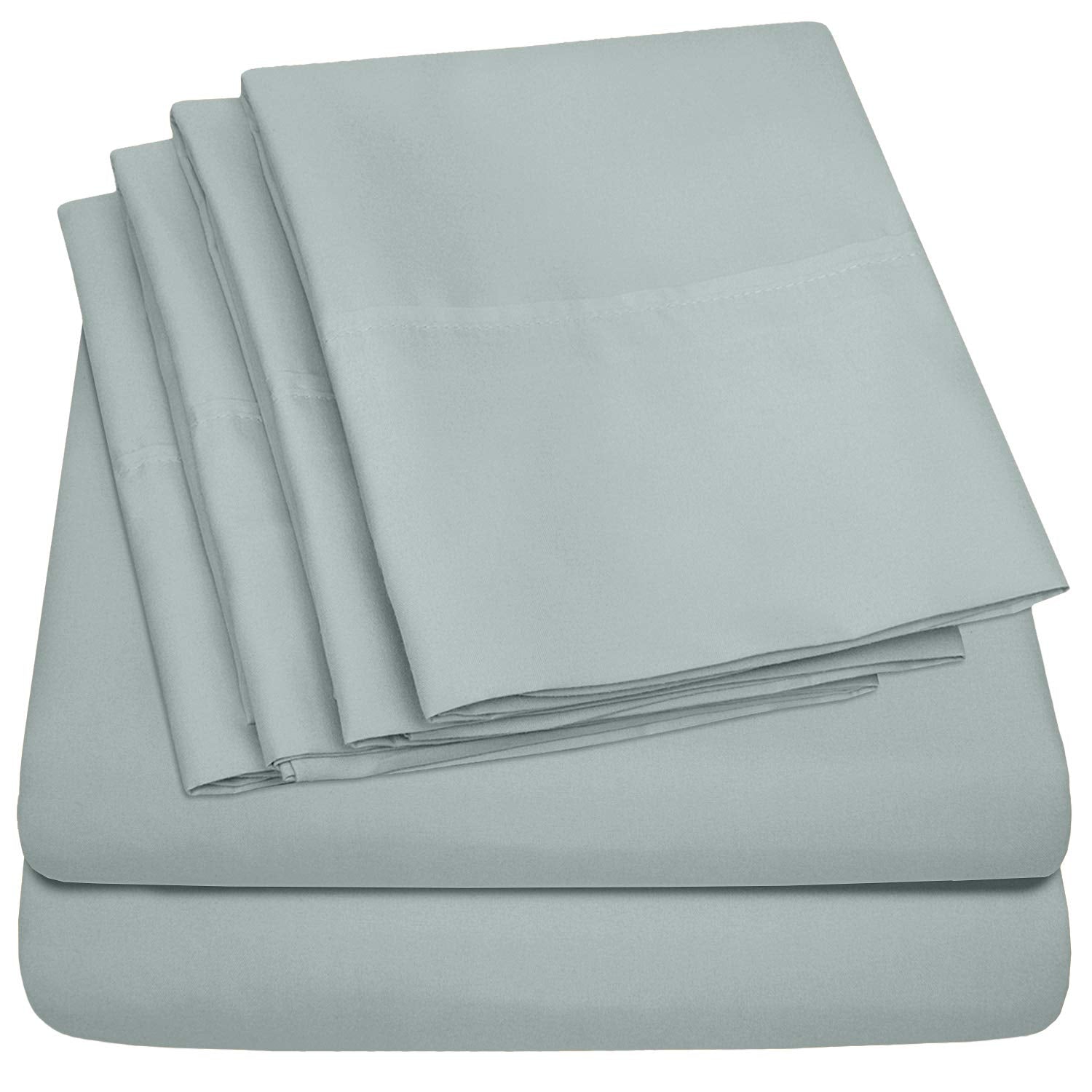 Sweet Home Collection 6 Piece Bed Sheet Set, Twin, Slate