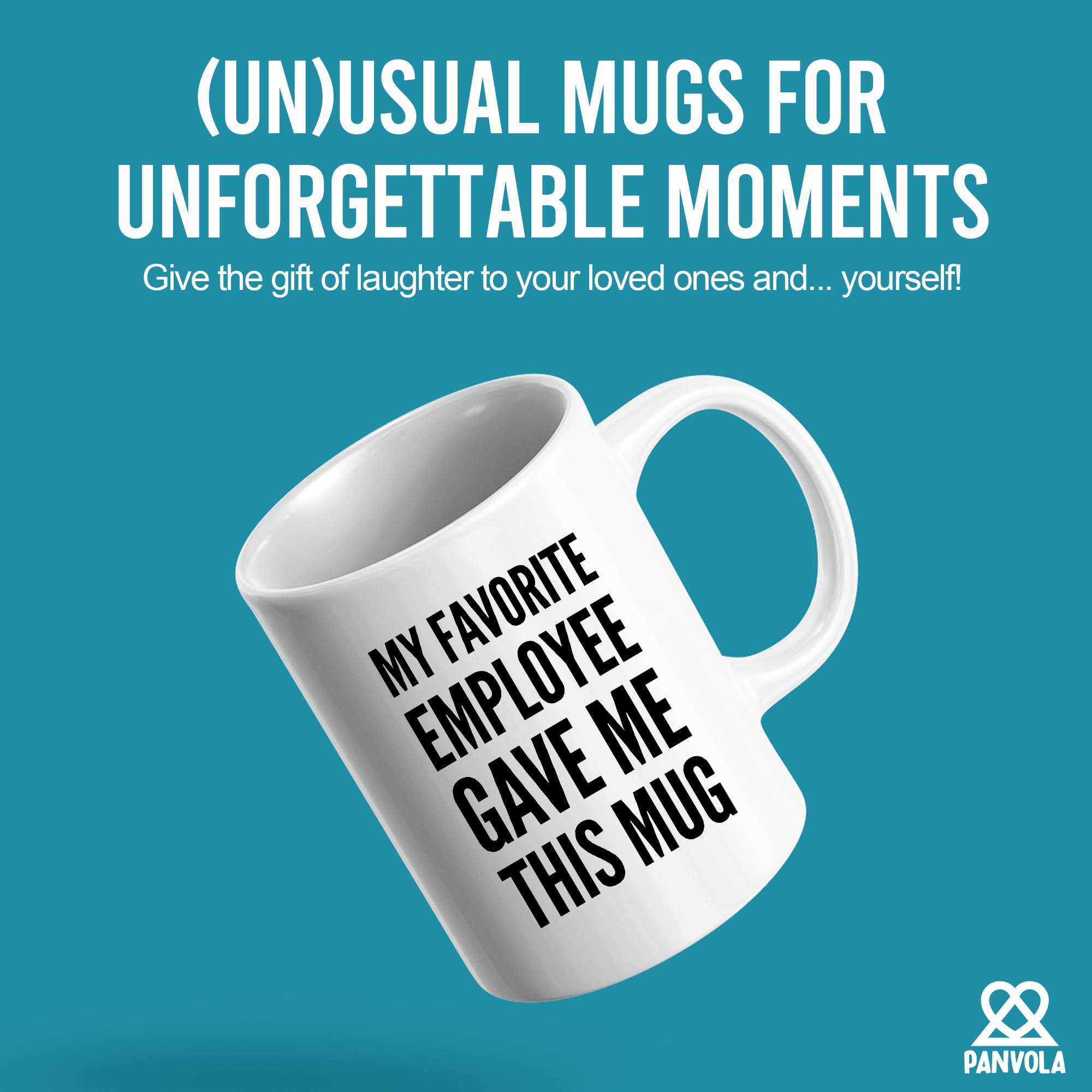 Panvola My Favorite Employee Gave Me This Mug Funny Boss Gift From Employees Novelty Drinkware (11 Oz, White)