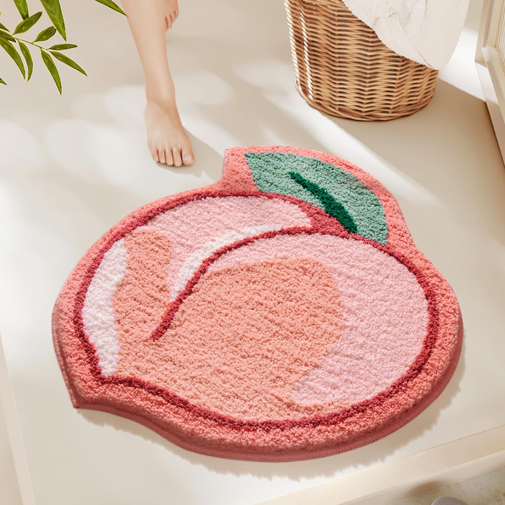 Ankah Fruit Bath Mats Cute Bathroom Rugs, Particularly Absorbent, Very Soft, and Dry Fast That fits in The Kid s Room, Bathroom
