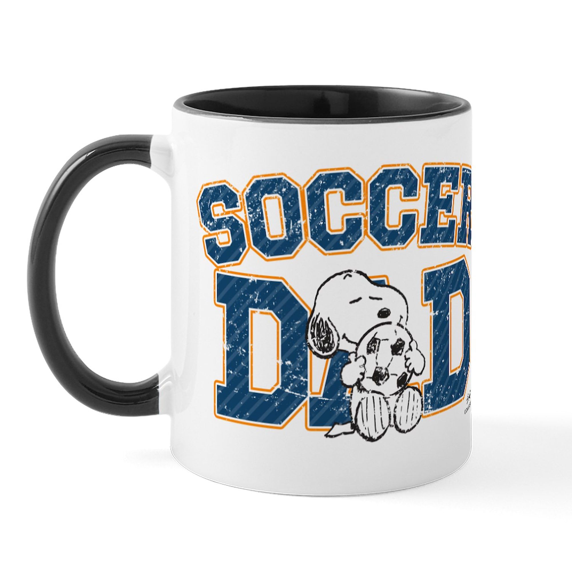 CafePress Snoopy Soccer Dad Mug 11 oz (325 ml) Ceramic Coffee Mug