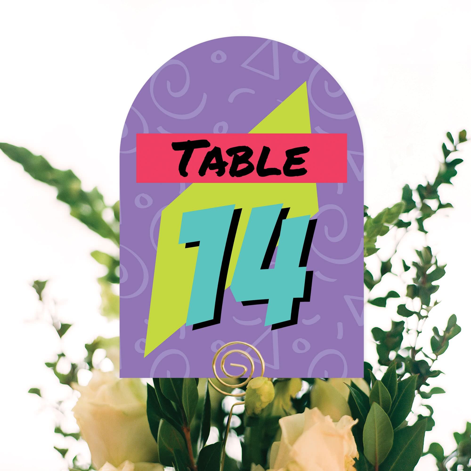 Big Dot Of Happiness 90S Throwback - 1990S Party Double-Sided 5 X 7 Inches Cards - Table Numbers - 1-20