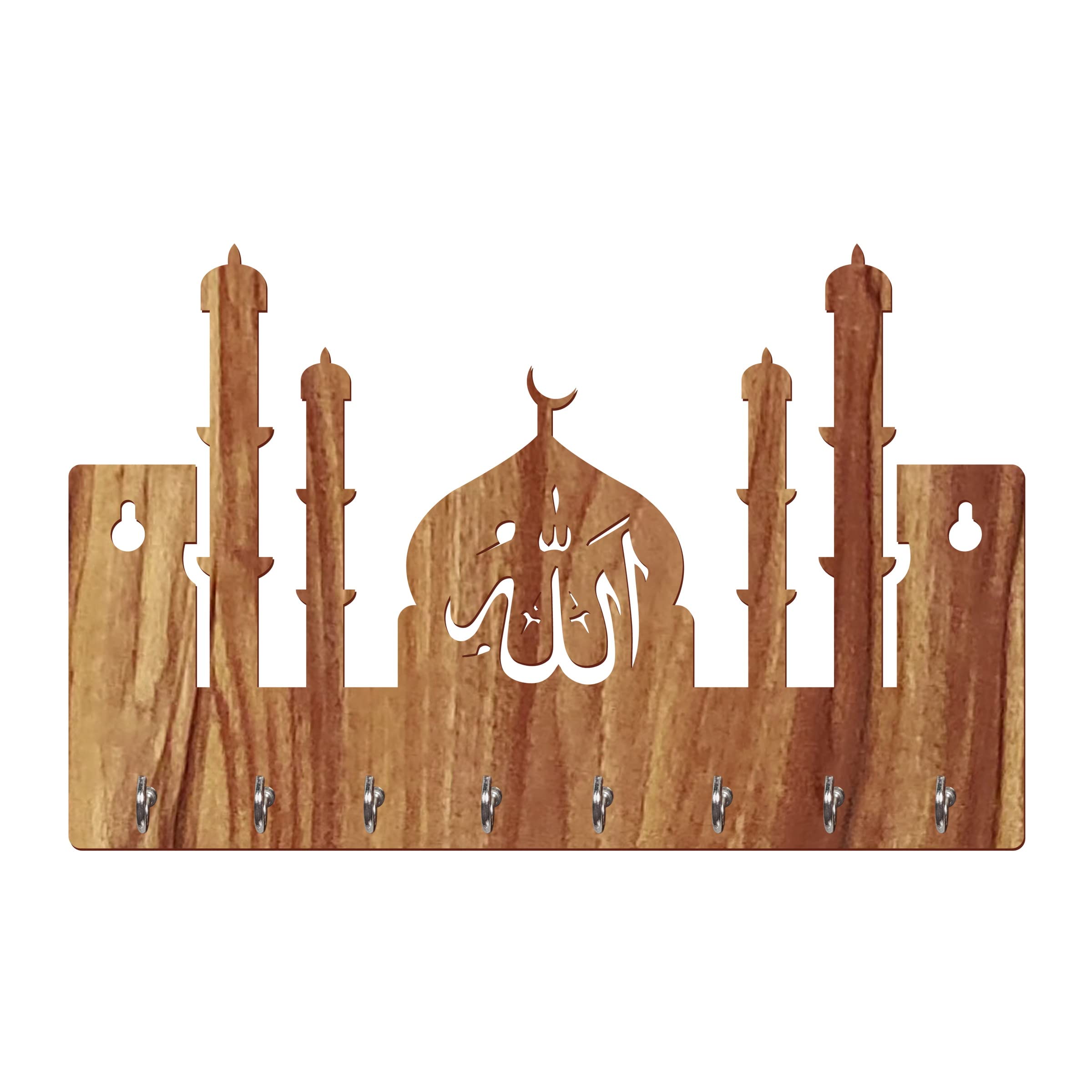 VPKKey Holder for mashah Allah with Eight Hooks for Home & Office/Wall Mounted Key Holder/Wall Hanging